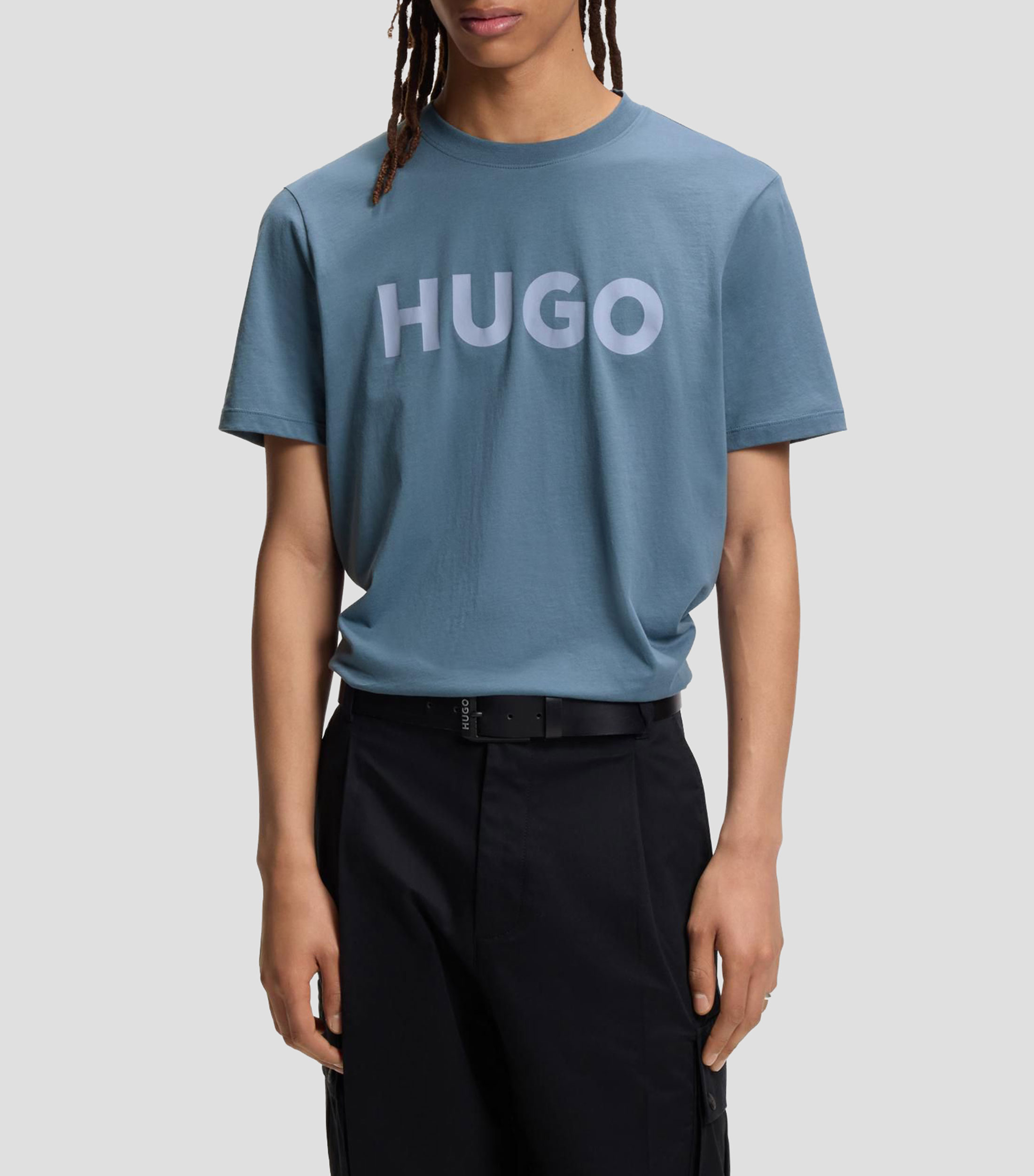 Playera regular fit en punto de algodón con logo estampado Hombre