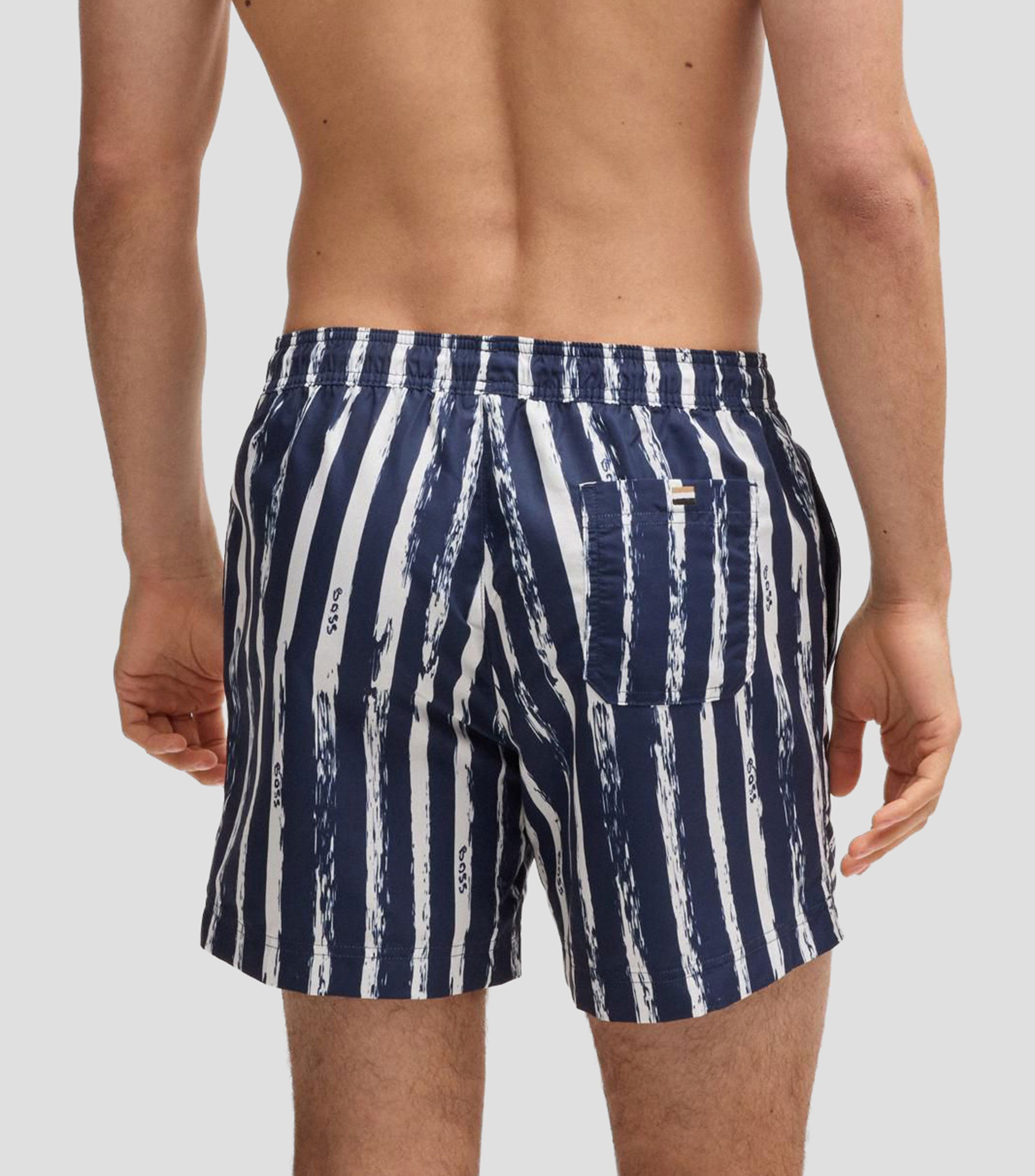 Traje de baño estampado con detalle de logo Hombre