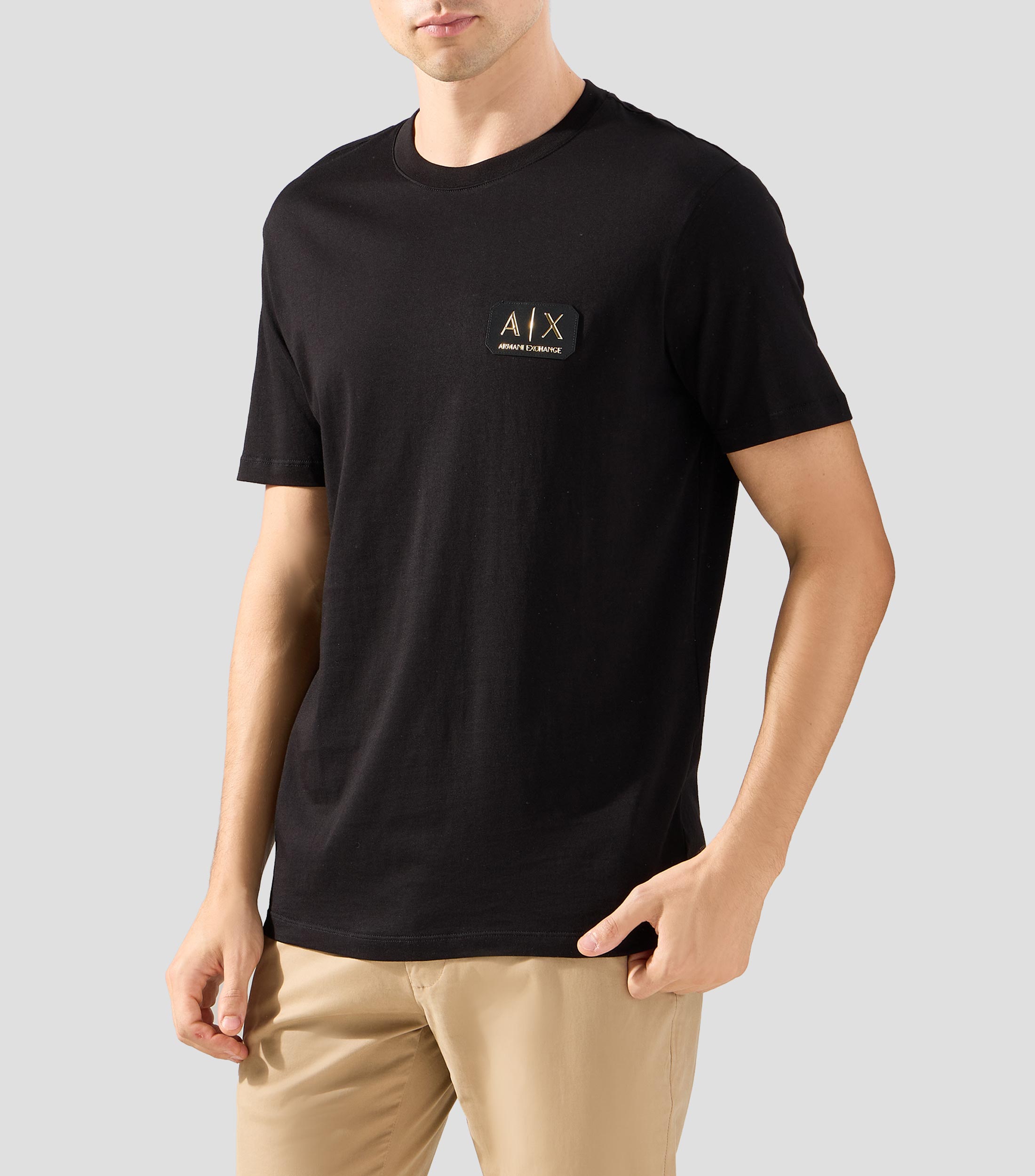 Playera cuello redondo manga corta lisa Hombre