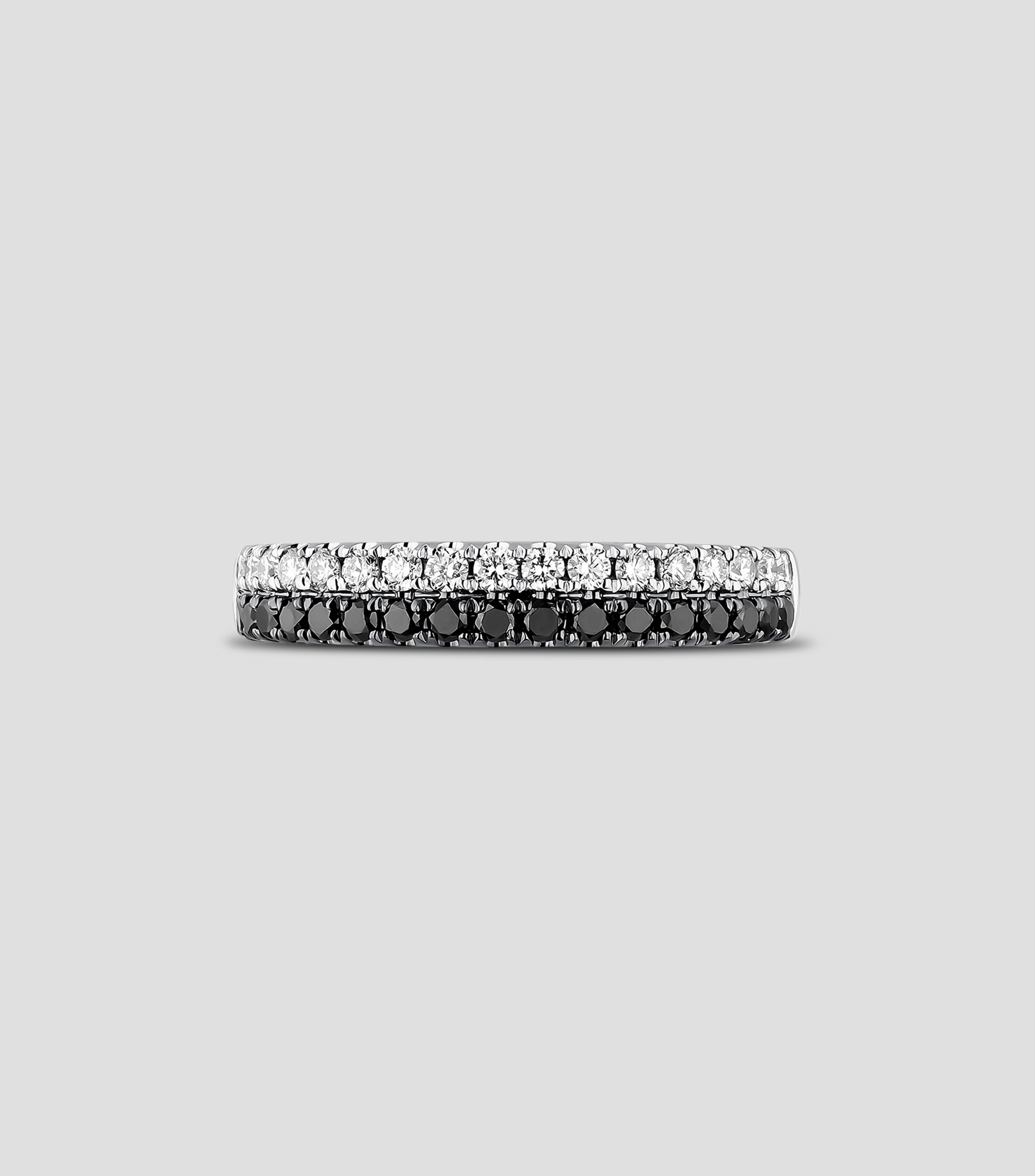 Anillo en oro blanco de 18 Kts con diamantes Mujer