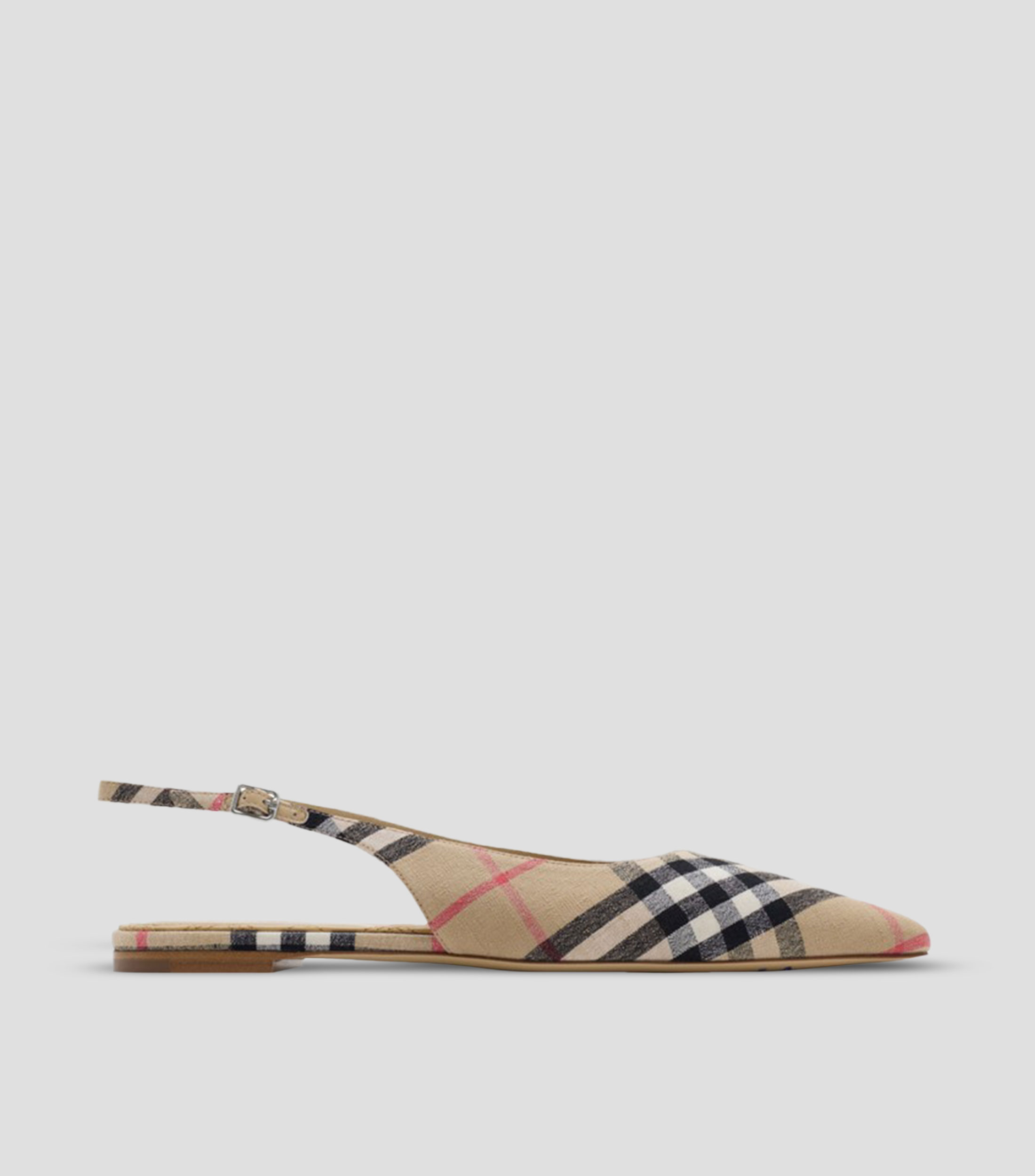 Flats Check destalonados Mujer