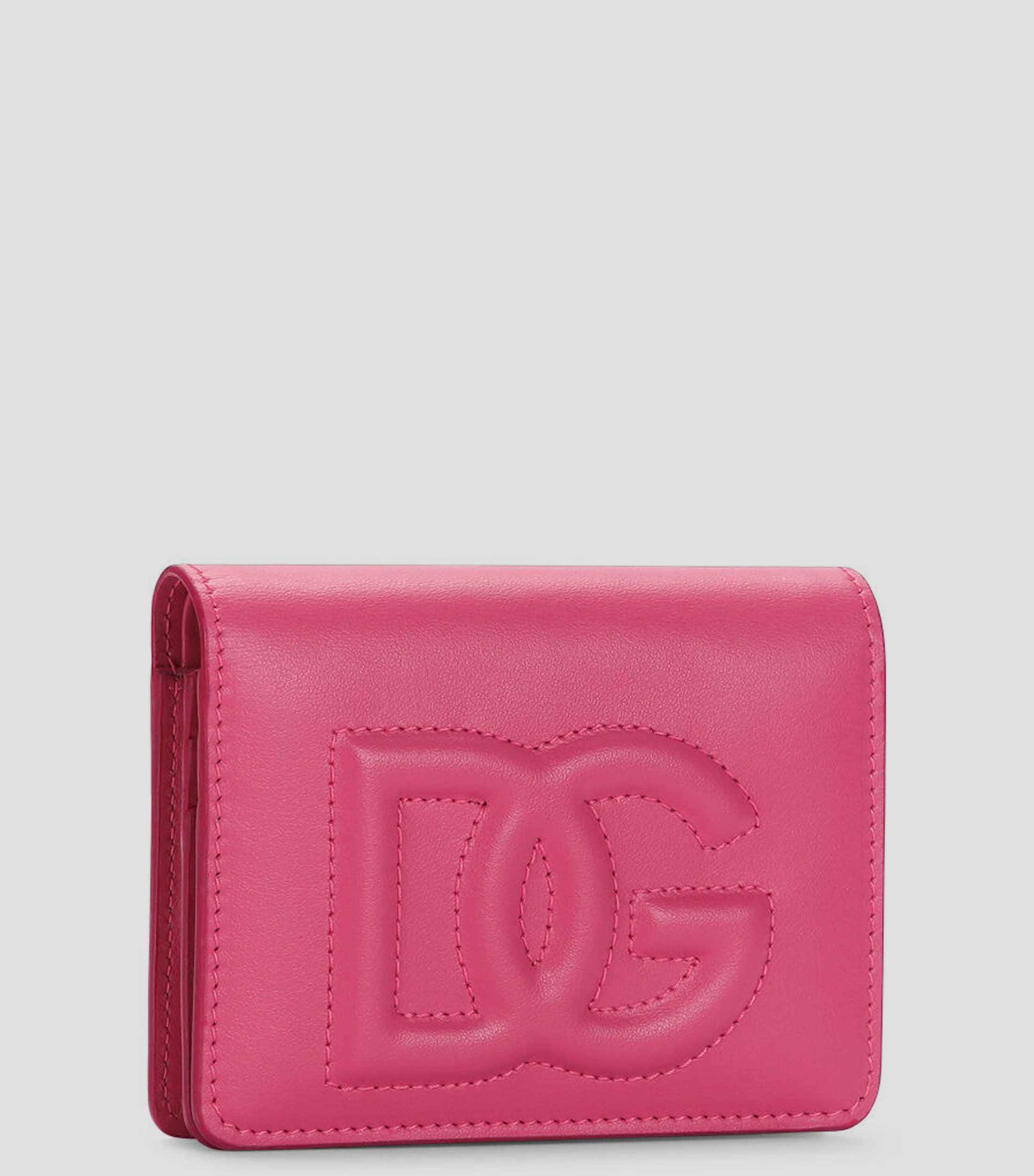 Cartera en piel lila DG Logo Mujer