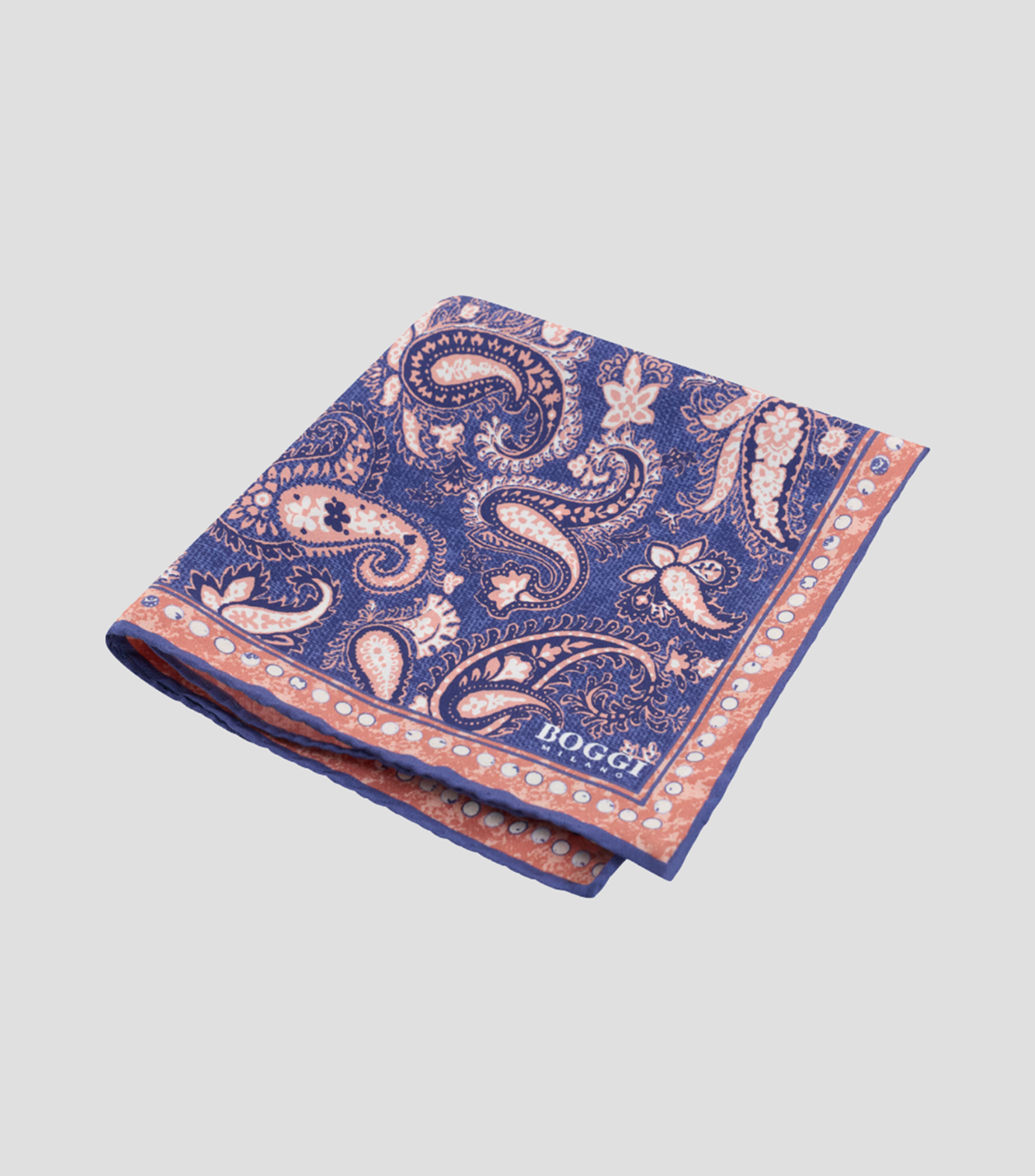 Pañuelo de seda estampado Hombre