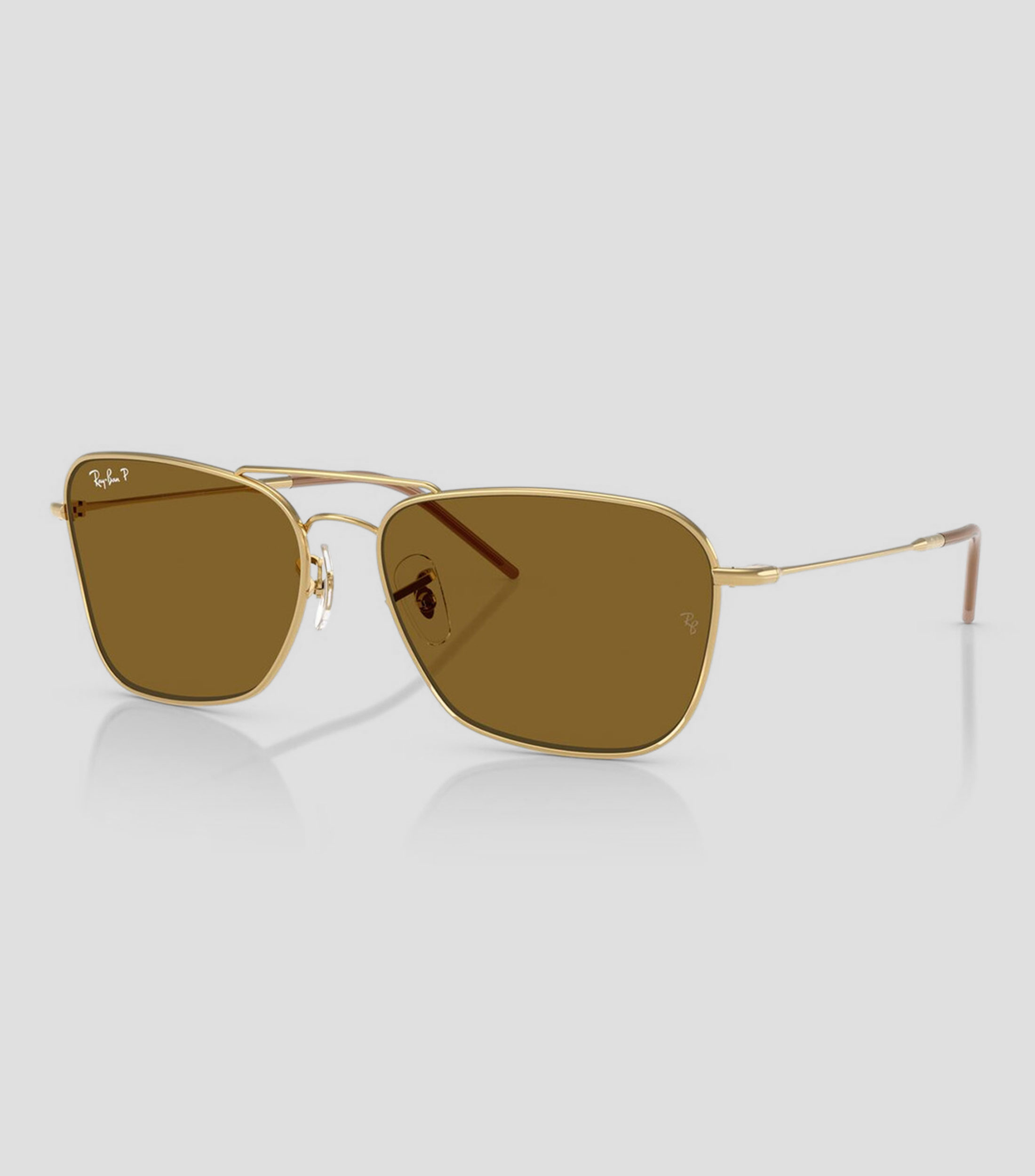 Lentes de sol Cuadrados Caravan Reverse Dorados Mujer