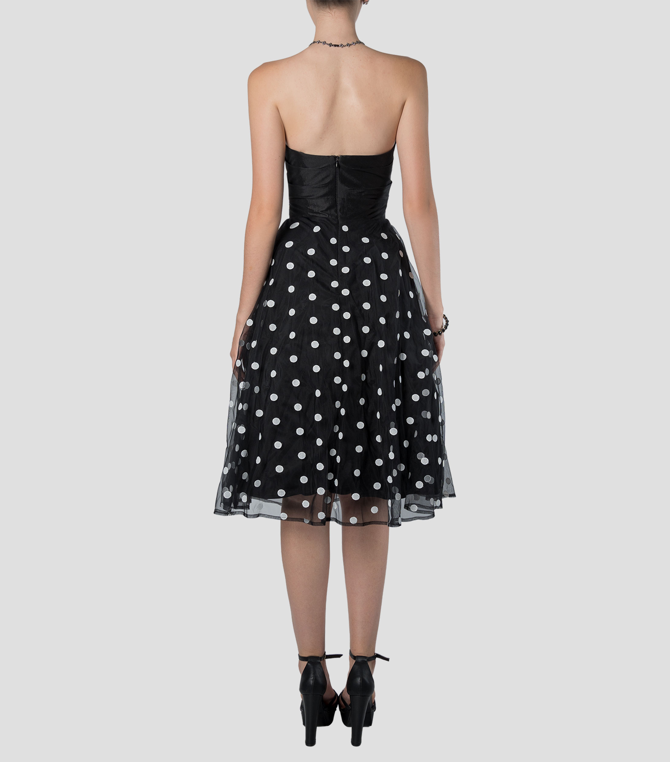 Vestido largo con polkadots Mujer
