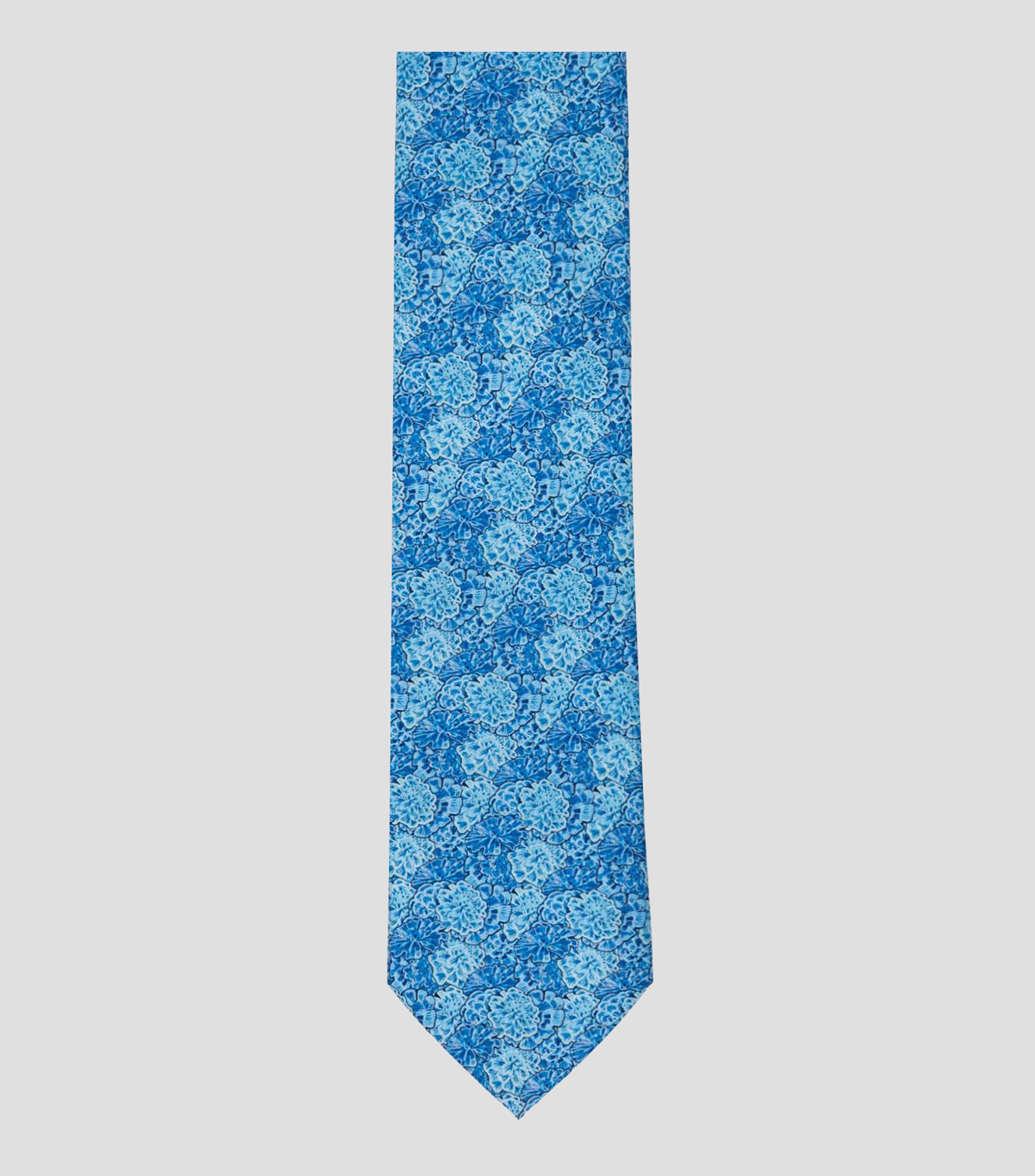 Corbata ancha de seda con estampado Cempasúchil Ofrenda