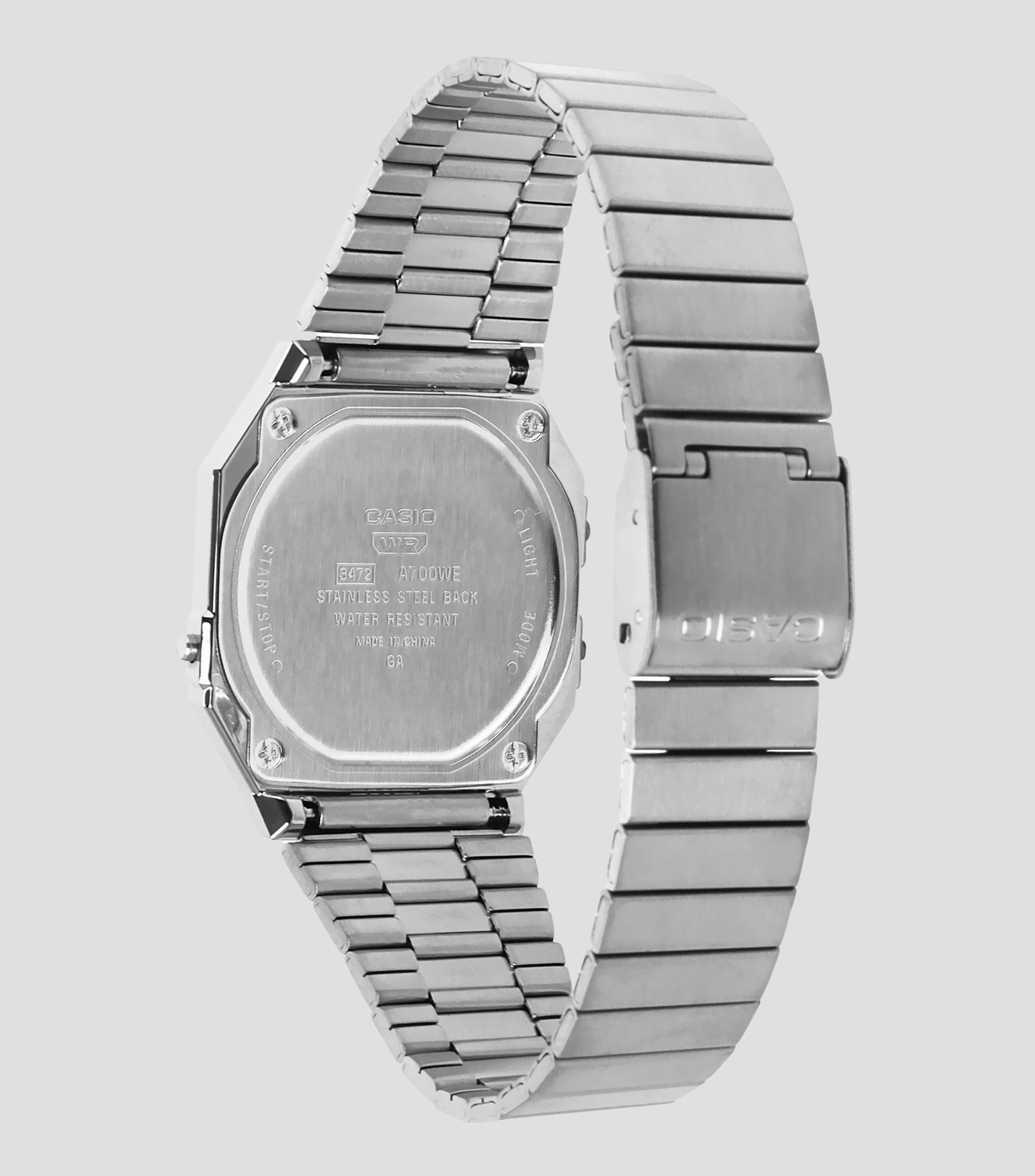 Reloj Digital Unisex Vintage Digital Casual Plateado