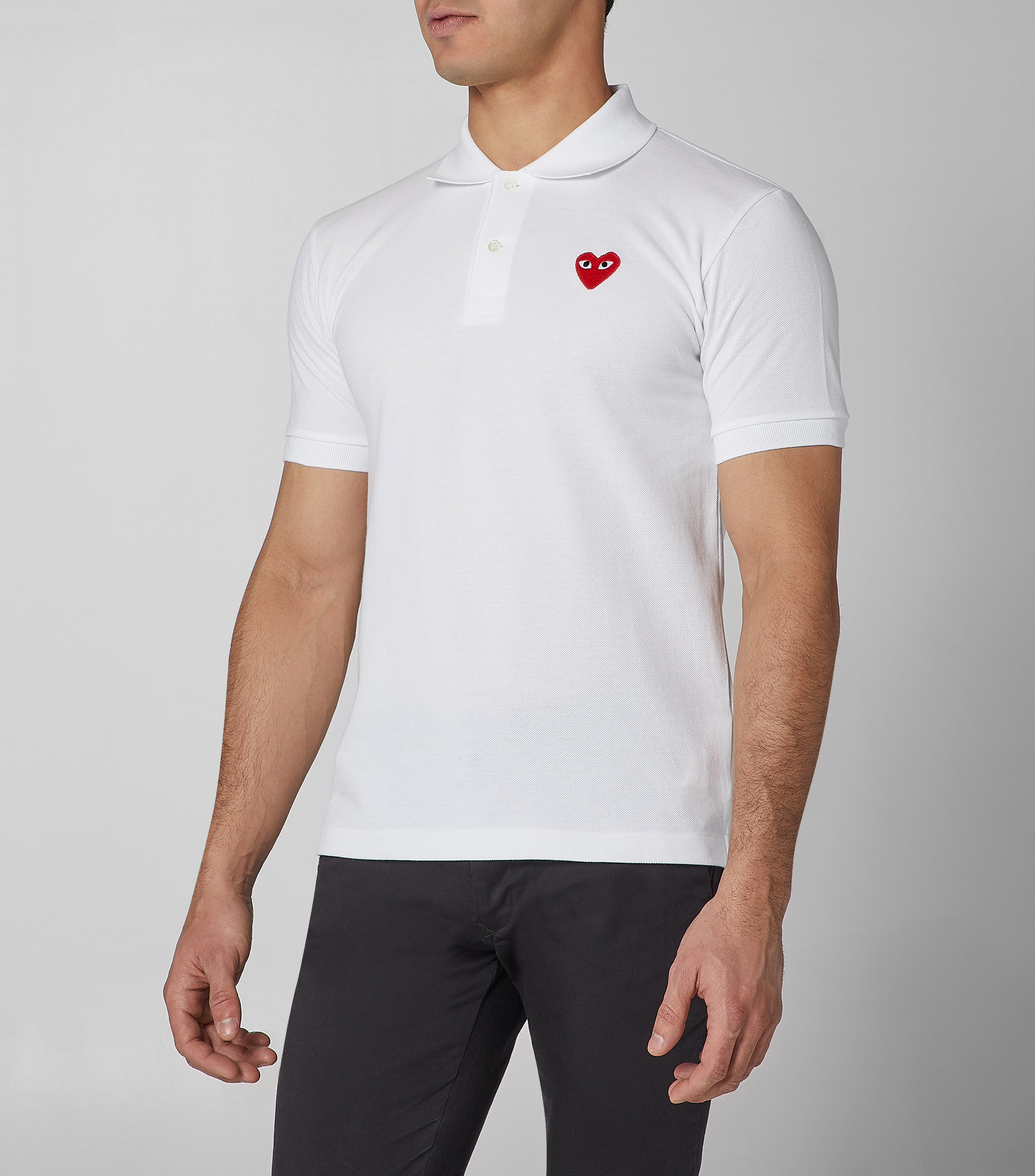 Playera tipo polo de manga corta con bordado Hombre