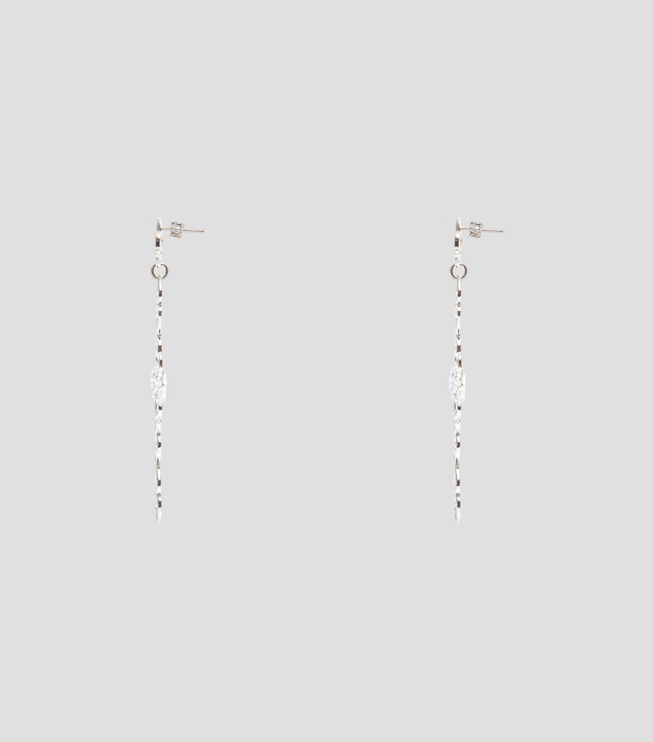 Aretes Cruz en plata .925 Mujer