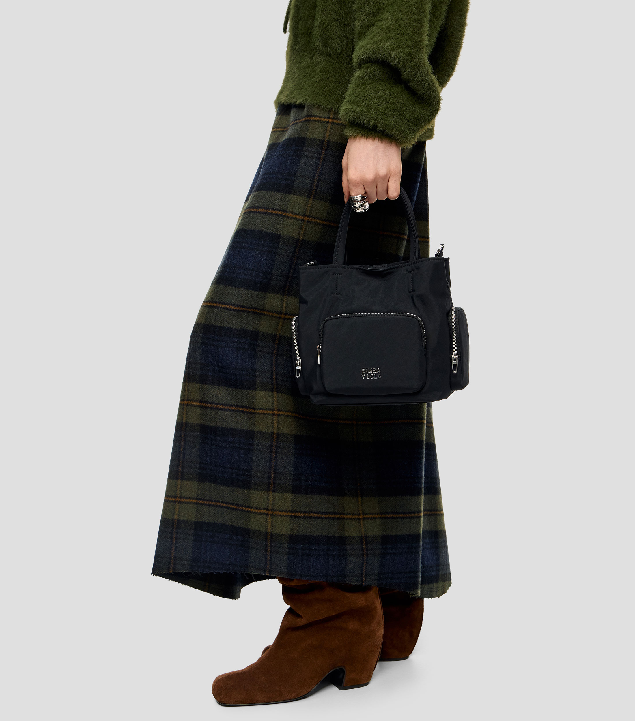 Bolsa crossbody Pocket pequeño nylon negro Mujer