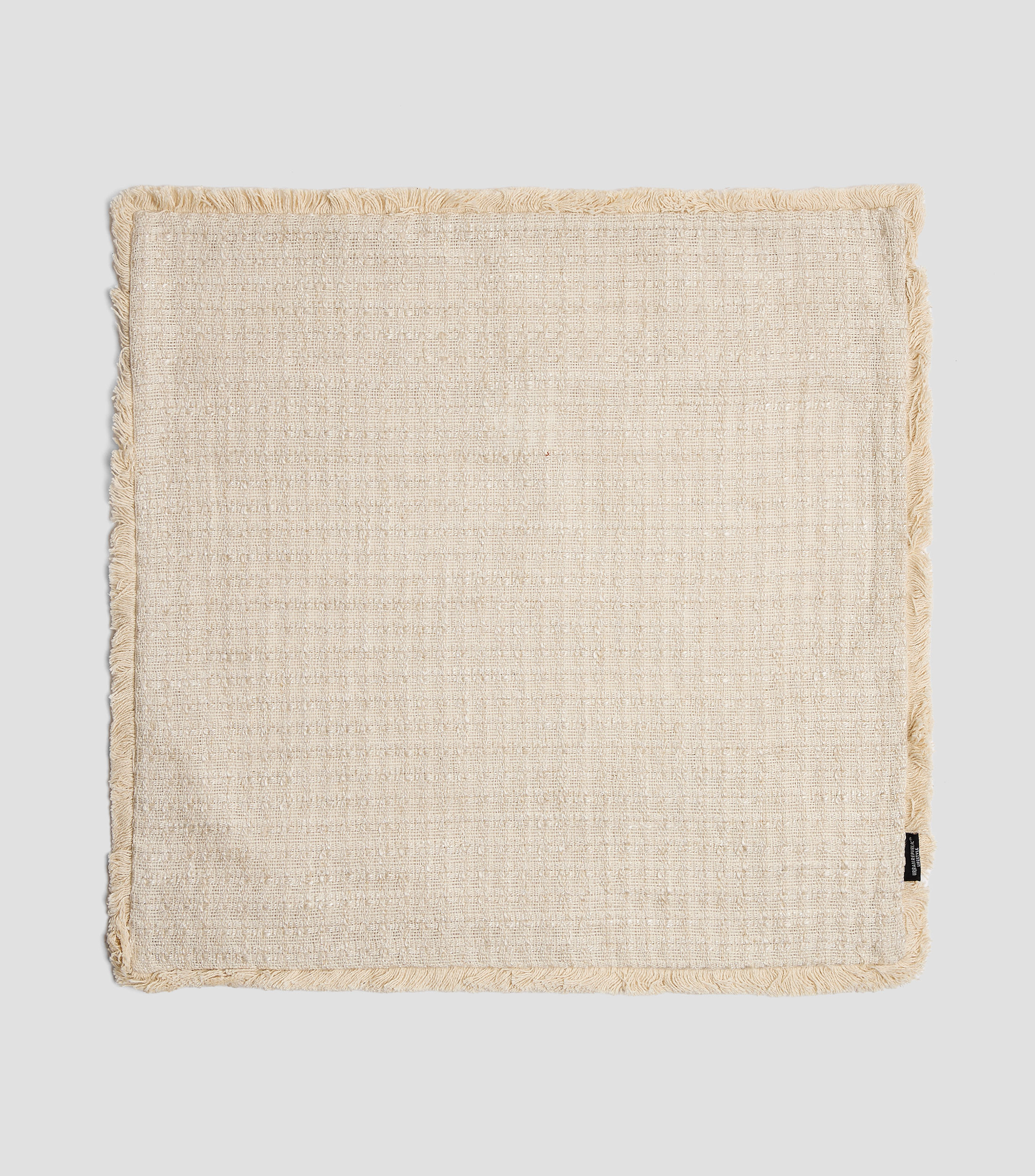 Funda para cojín mini de algodón beige claro