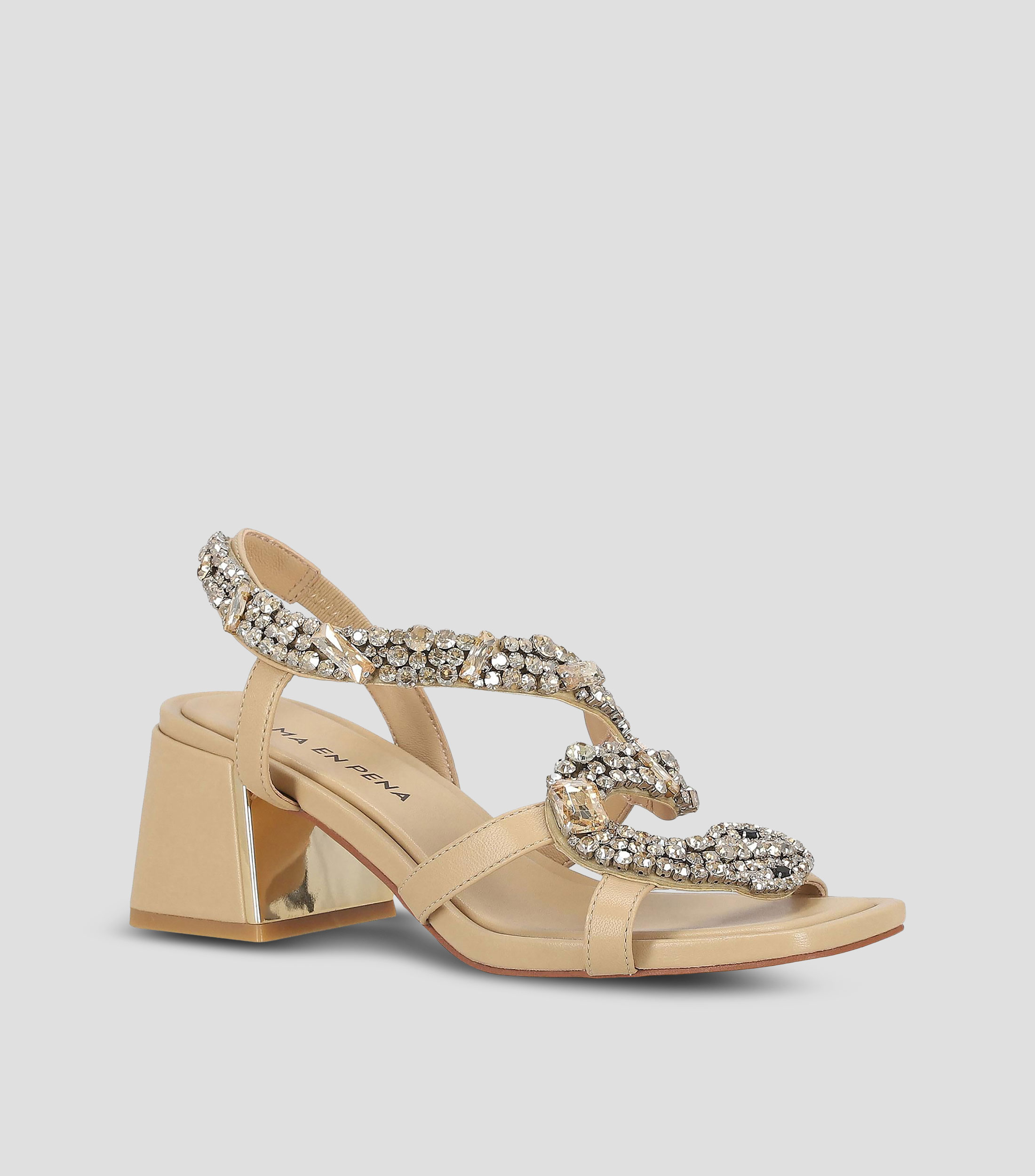 Sandalias con Tacón Cuadrado de 7 cm Mujer