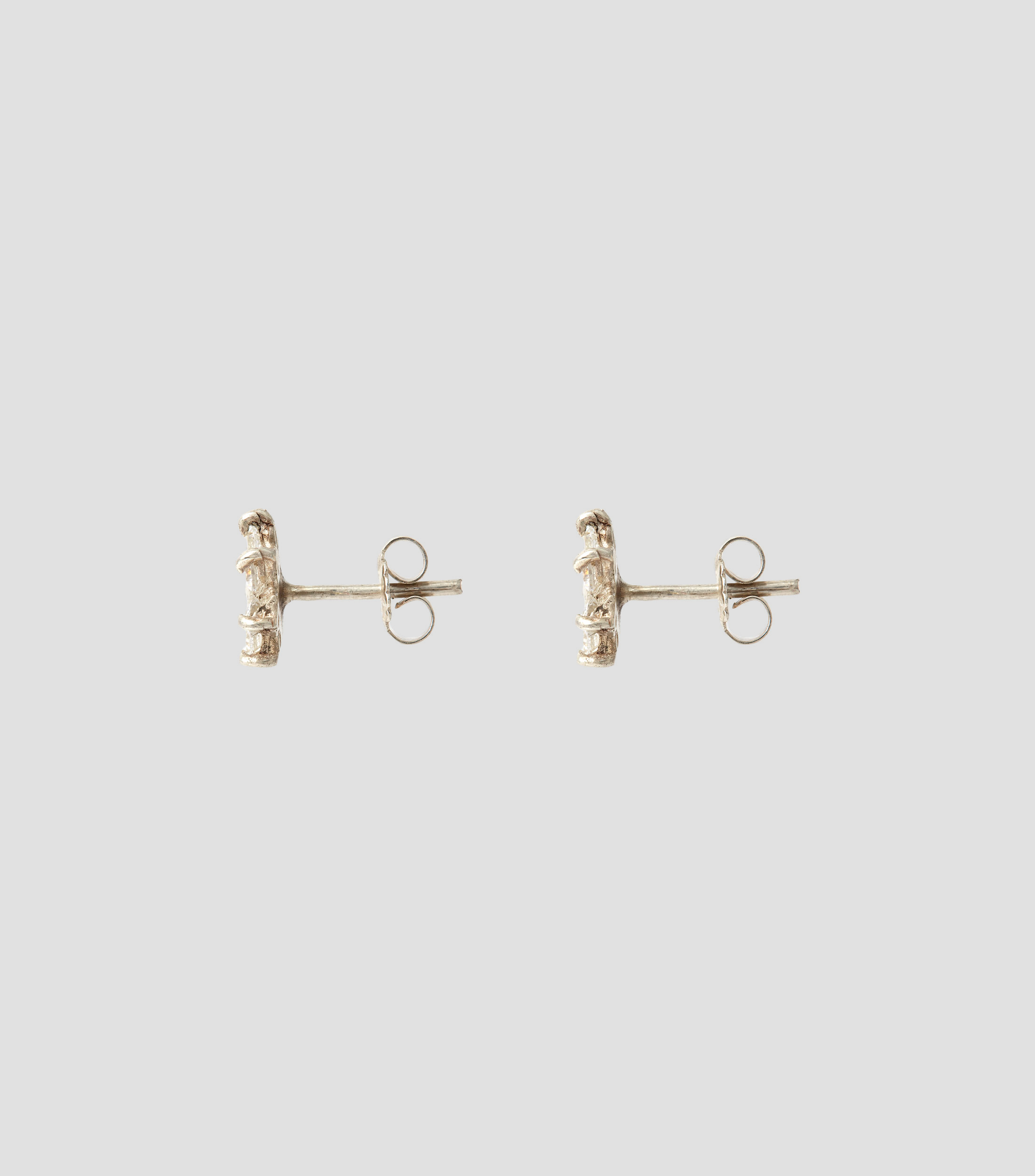 Aretes en plata Huella de Perro Unisex