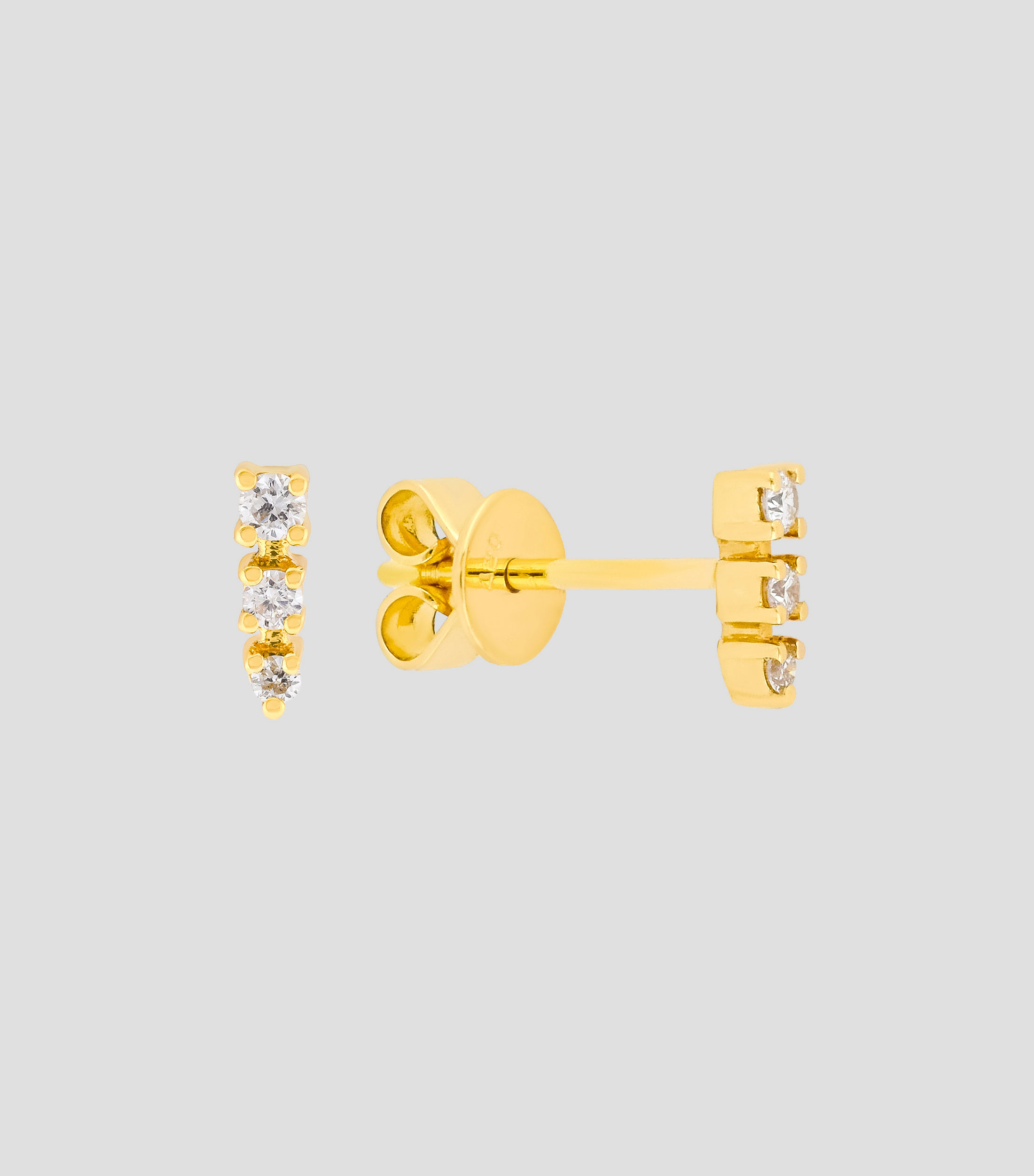 Aretes en oro amarillo 18 Kts Mujer