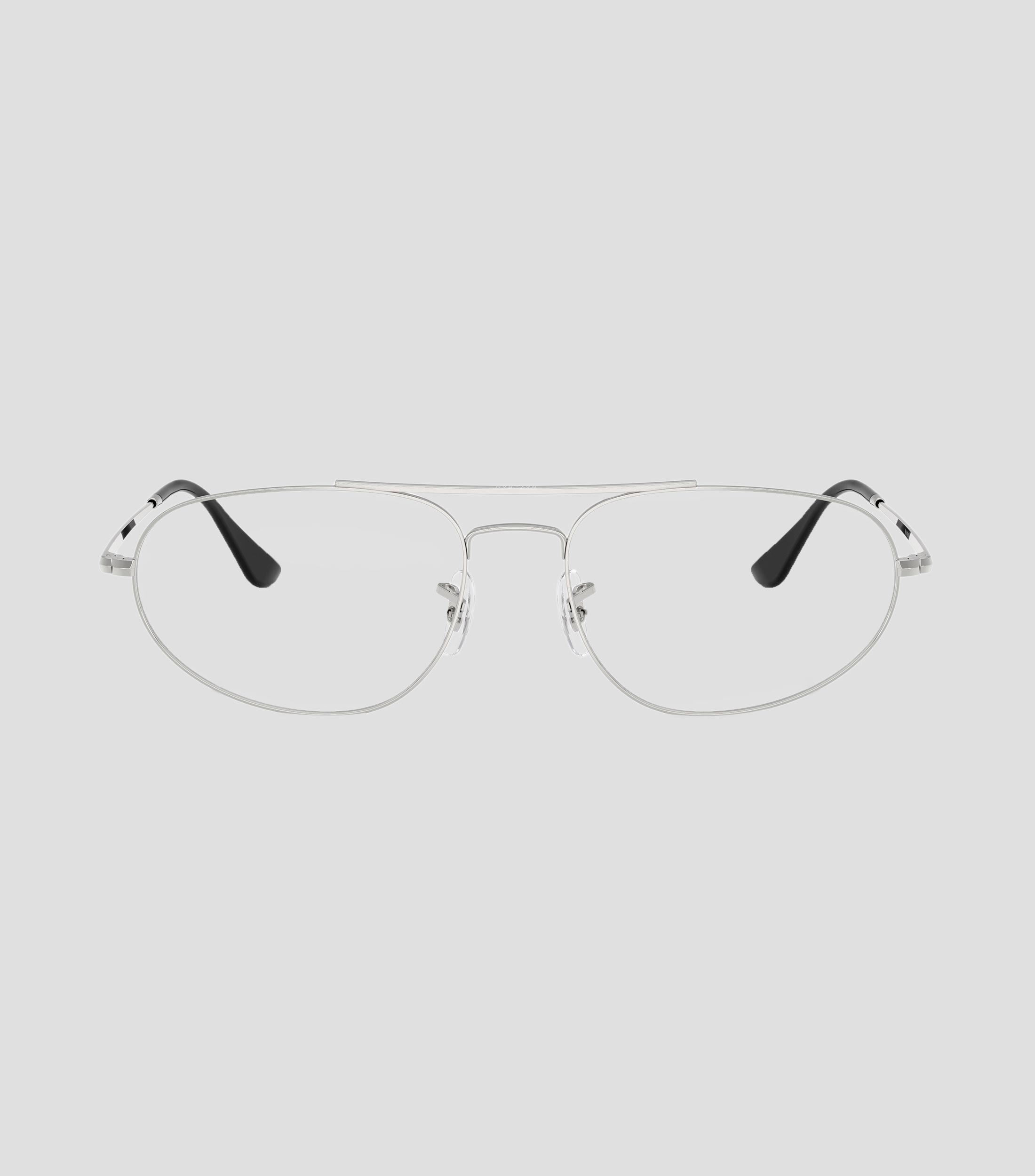 Lentes oftálmicos aviador Plateados Unisex