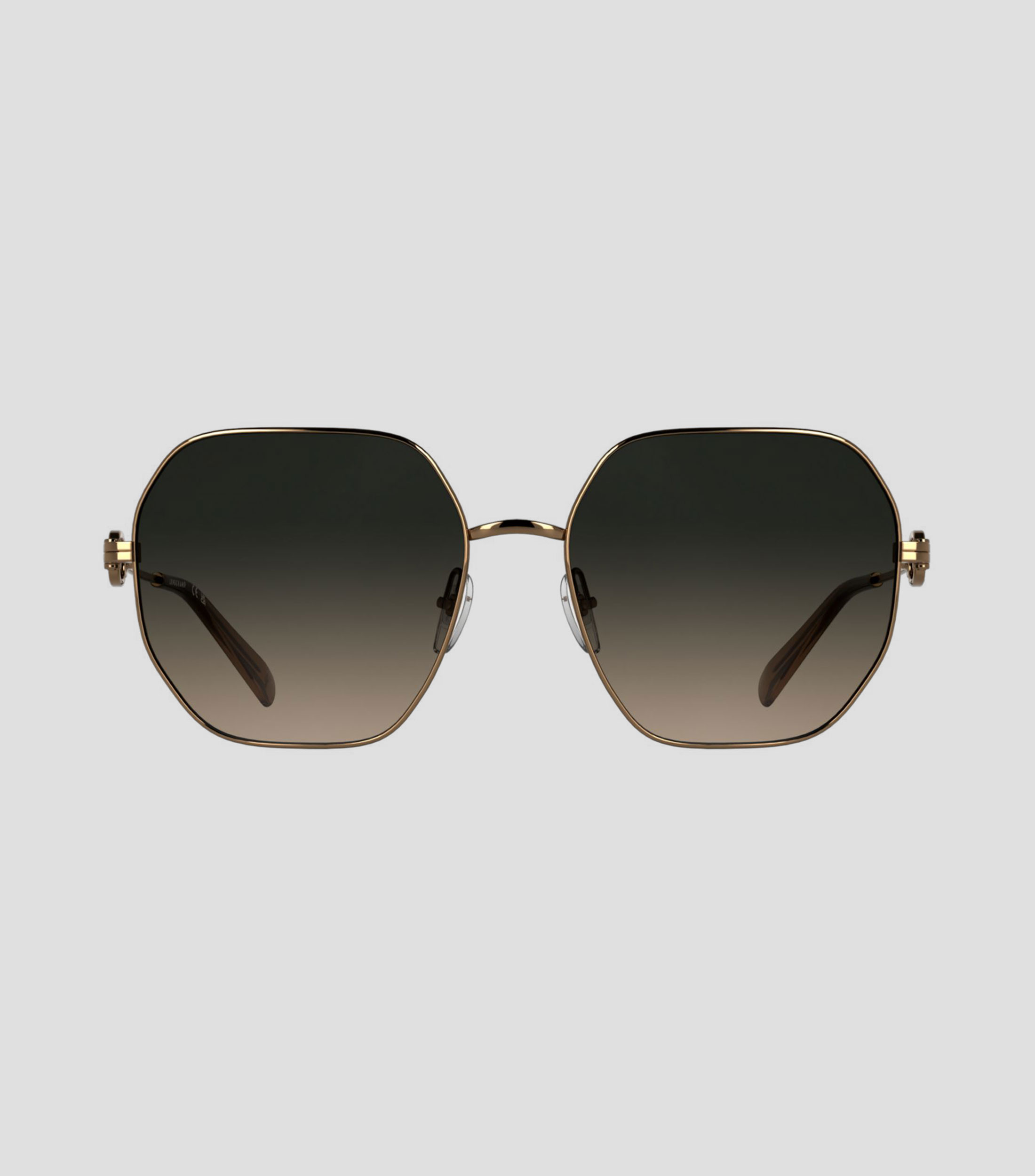 Lentes de sol cuadrados marrón Mujer