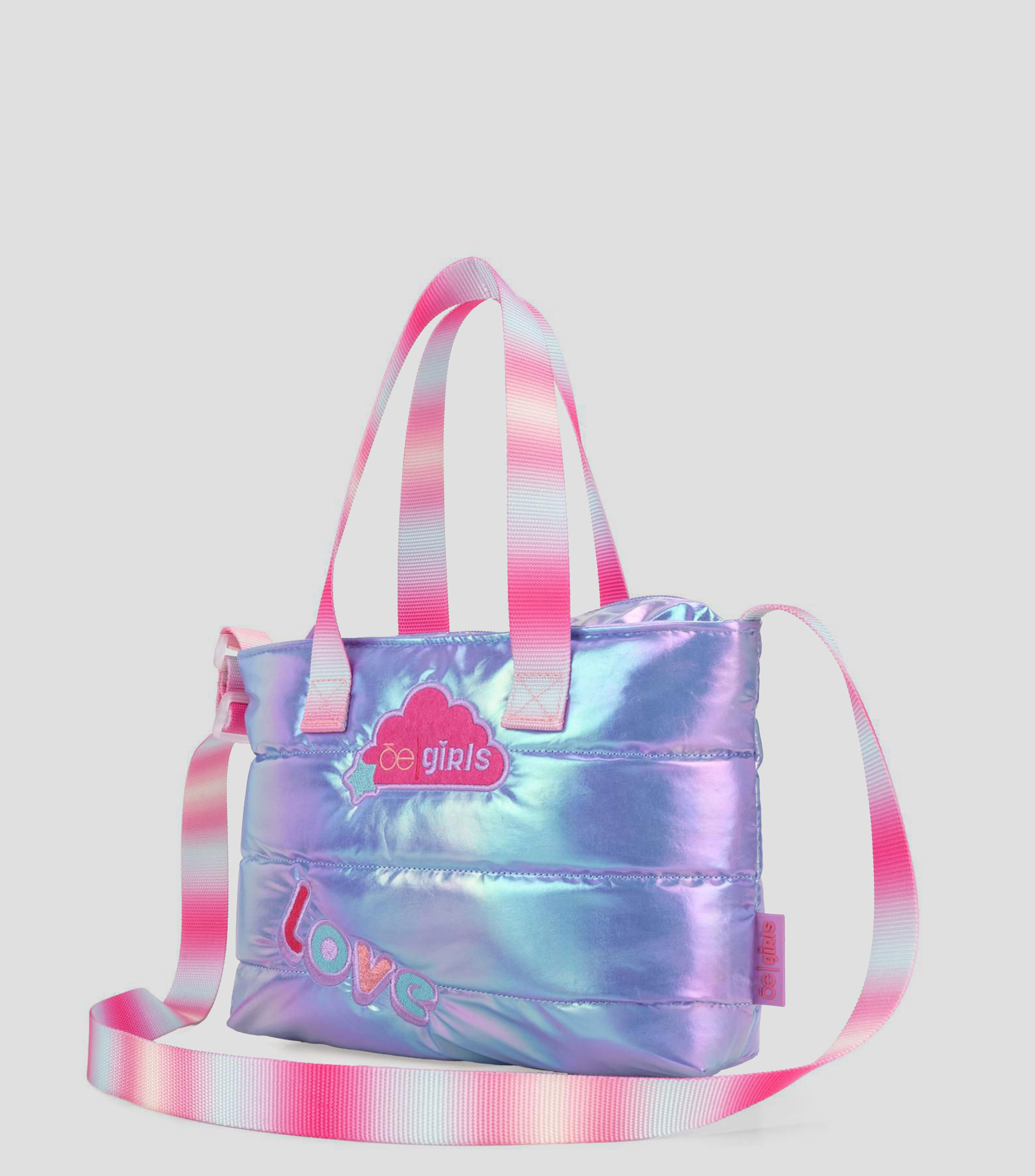 Bolsa tote lila Farlot I metalizada Niña