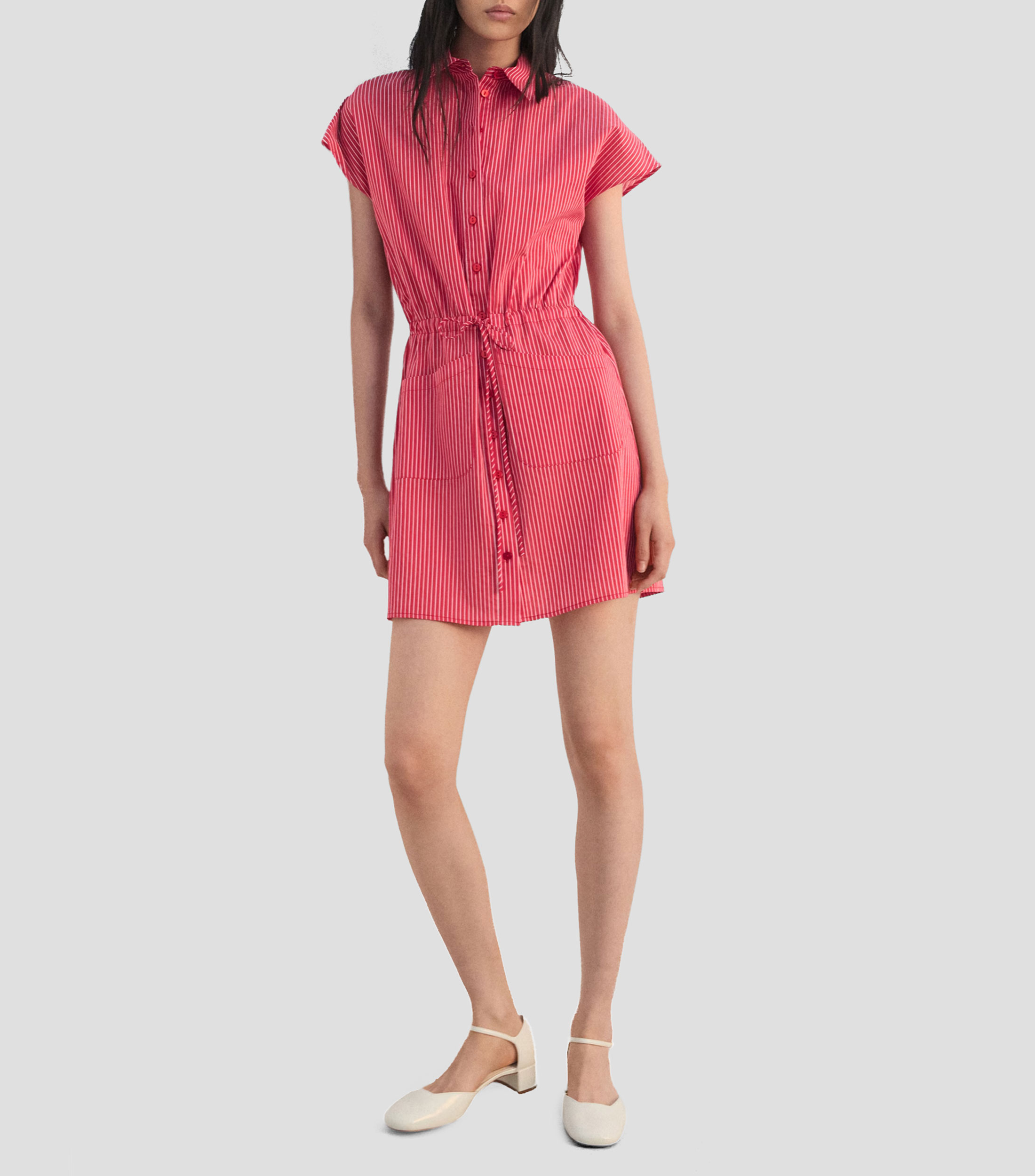 Vestido corto líneas Mujer