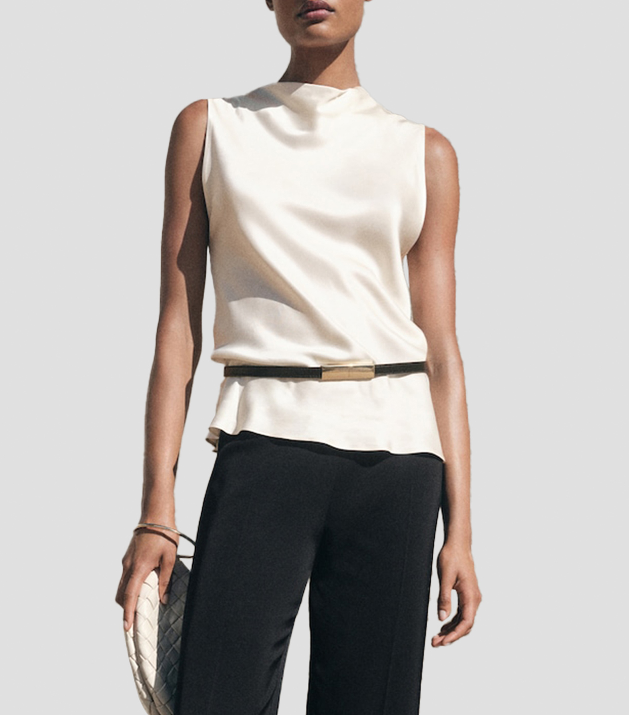 Blusa satinada Mujer