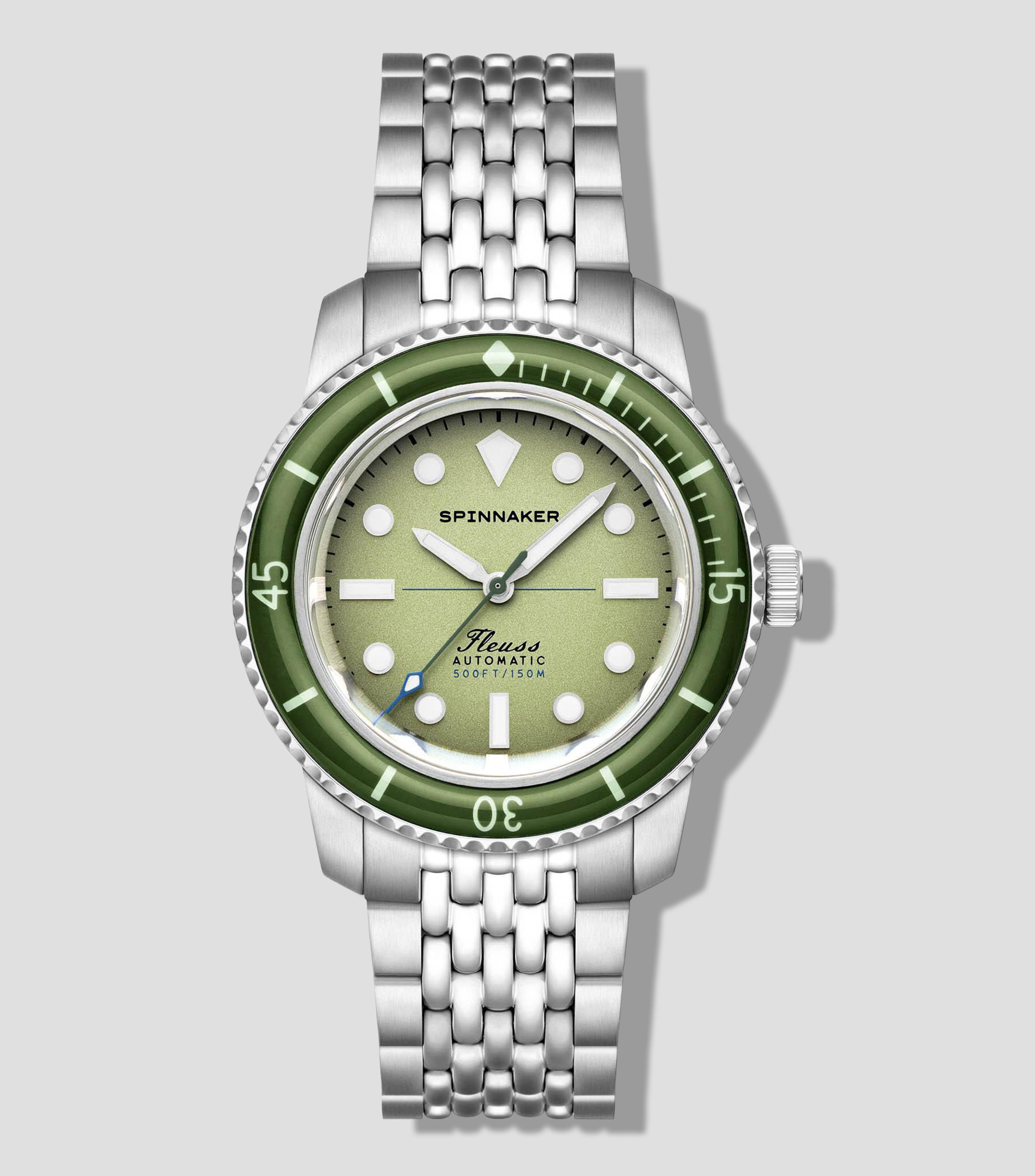 Reloj para Hombre Fleuss 40 Automatic Pine Crest Casual Verde, Plateado