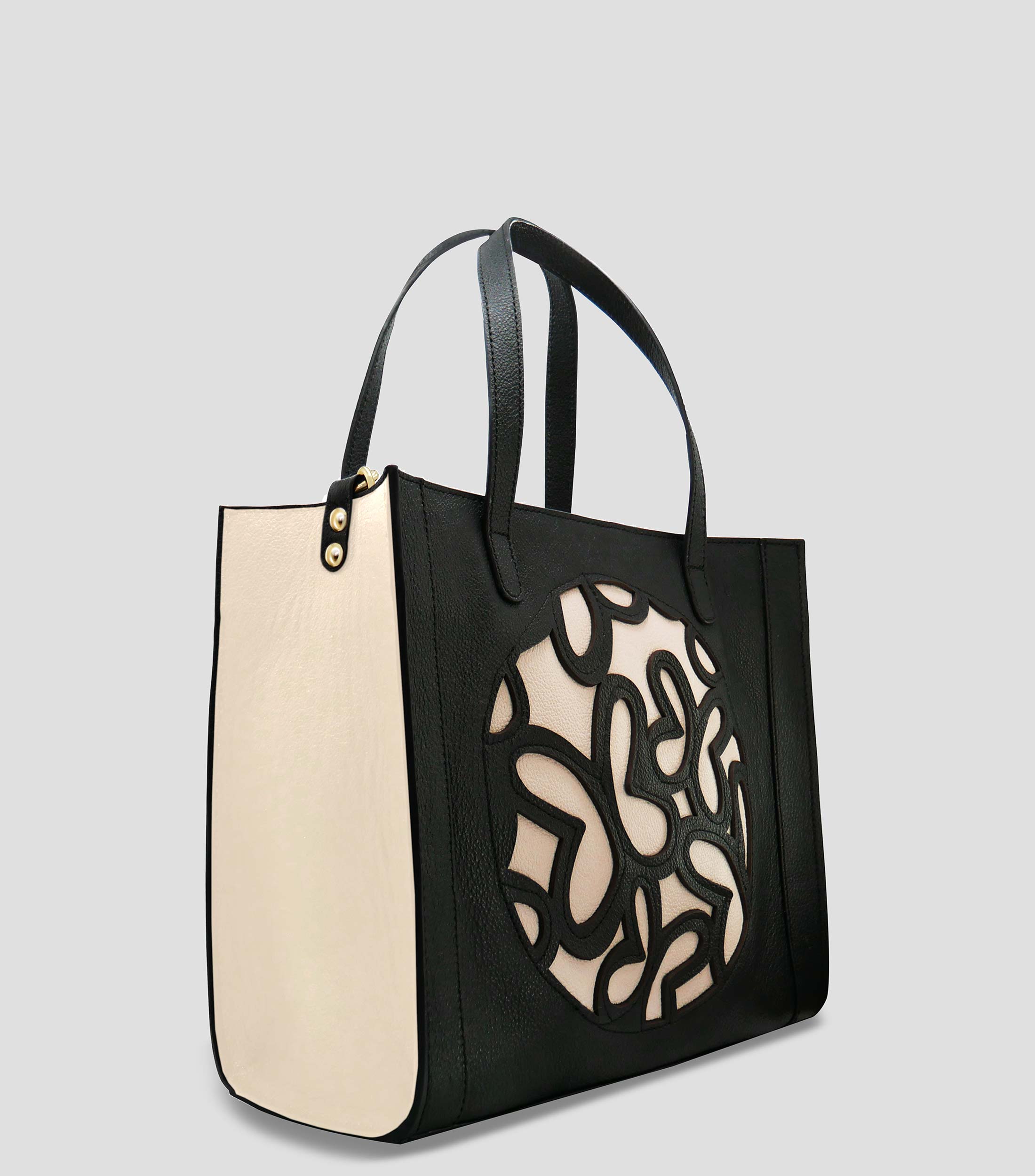Bolso mini tote negro en piel Mujer