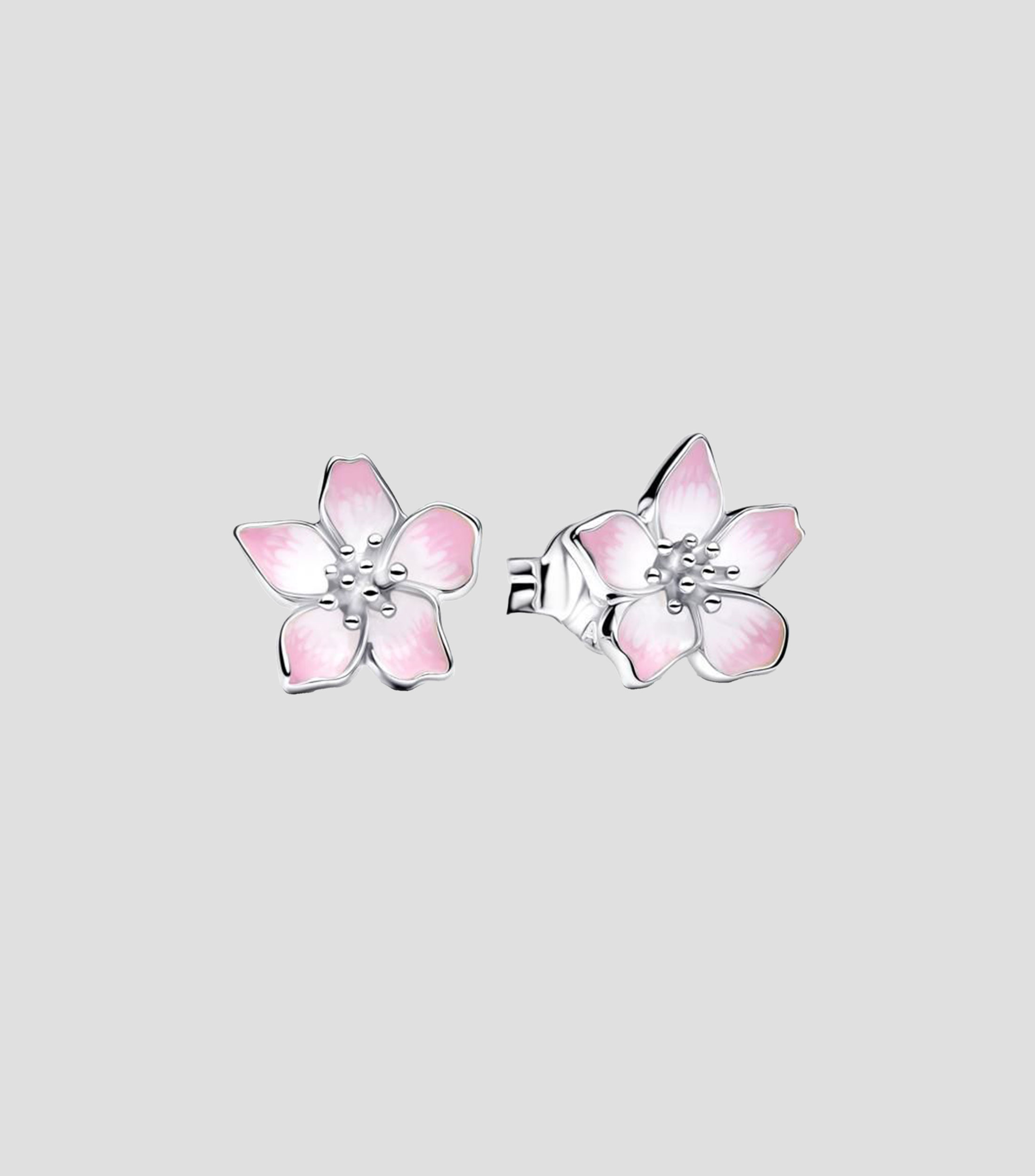 Aretes en plata esterlina Flor de Cerezo Mujer