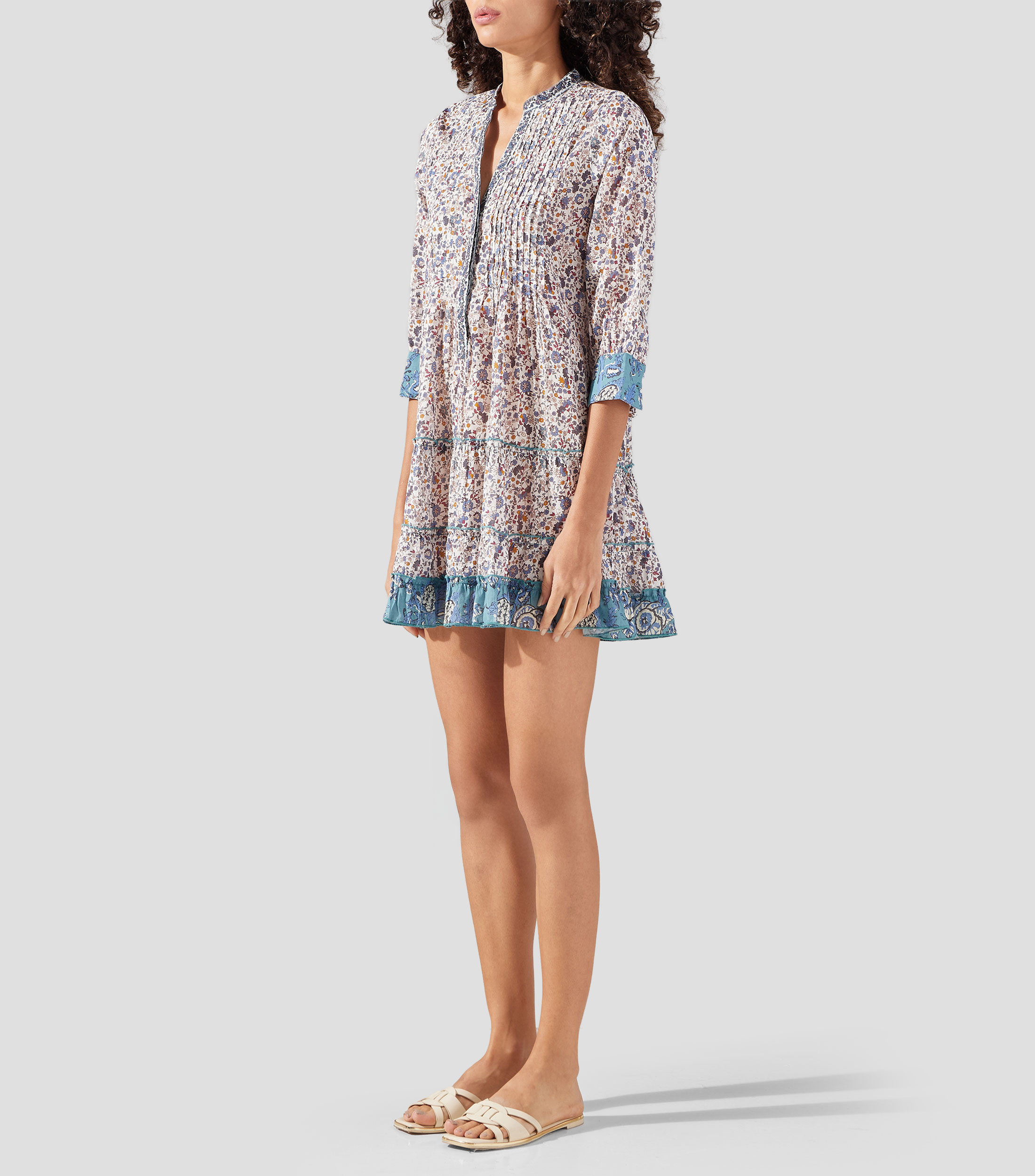 Vestido corto estampado Mujer