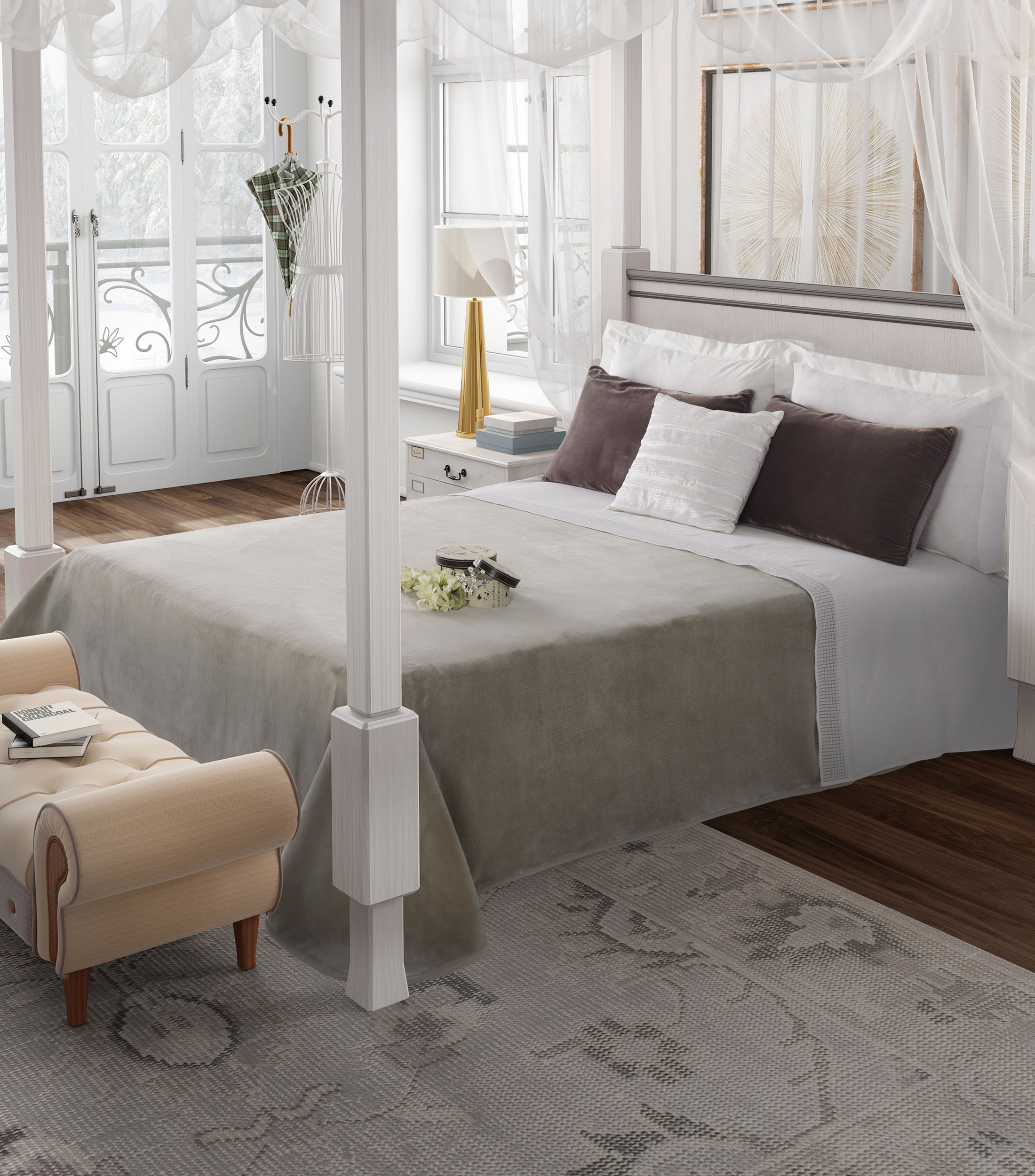 Cobertor Matrimonial-Queen Size Gris
