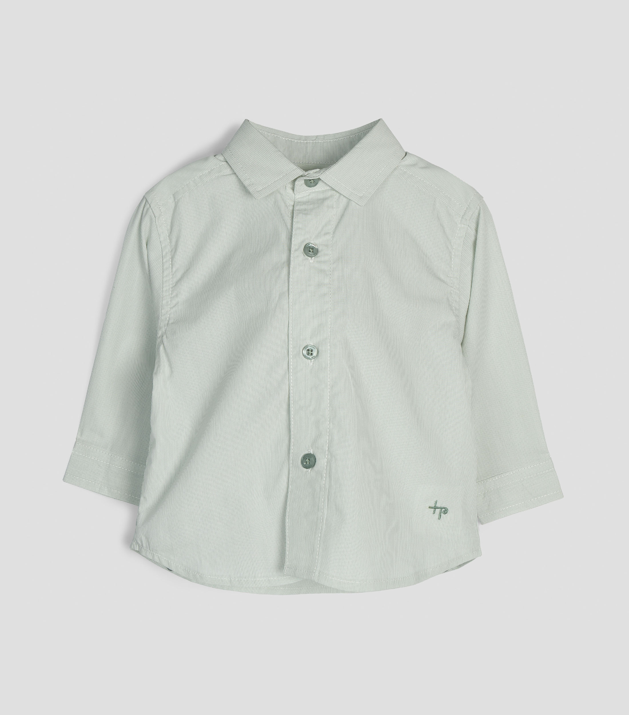 Camisa con líneas manga larga Bebé