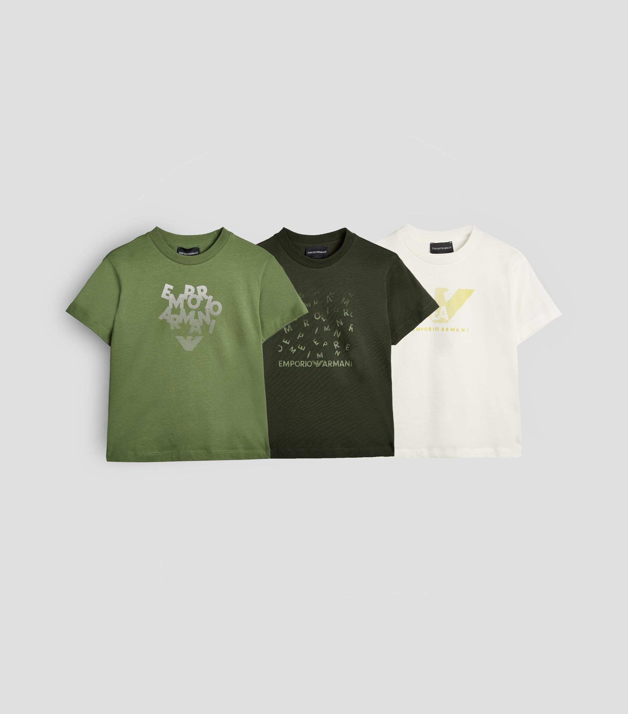 Set 3 playeras de cuello redondo manga corta estampadas Niño