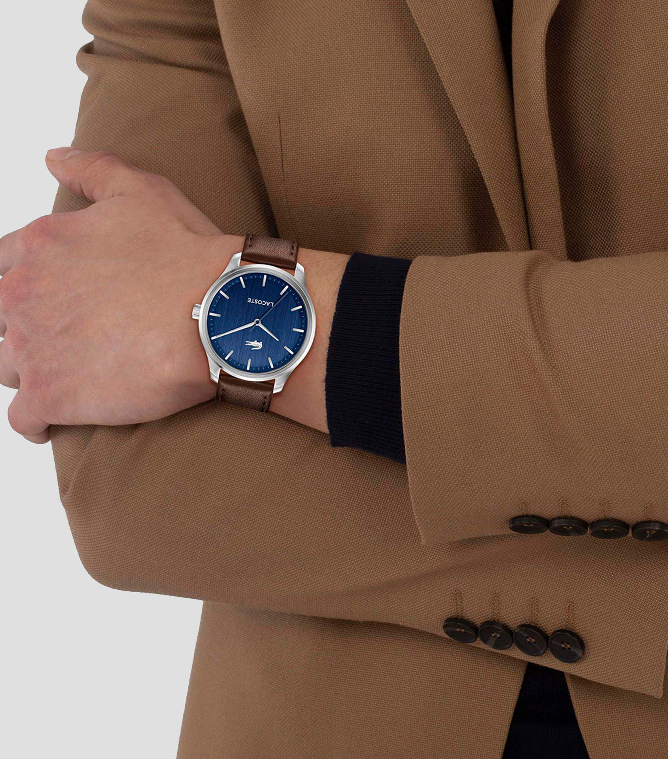 Reloj para Hombre Lisbon casual plateado, azul
