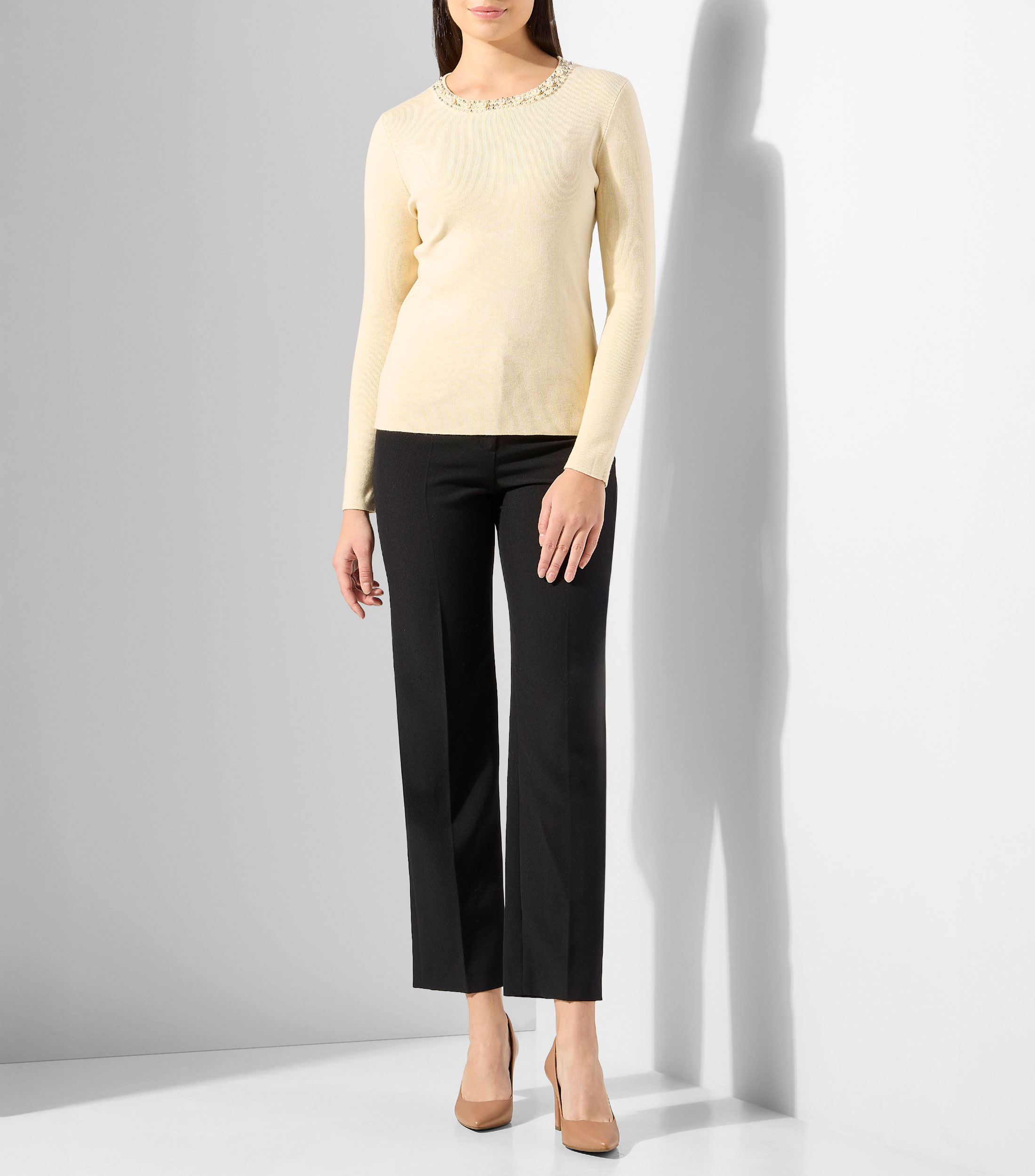 Suéter cuello redondo Mujer