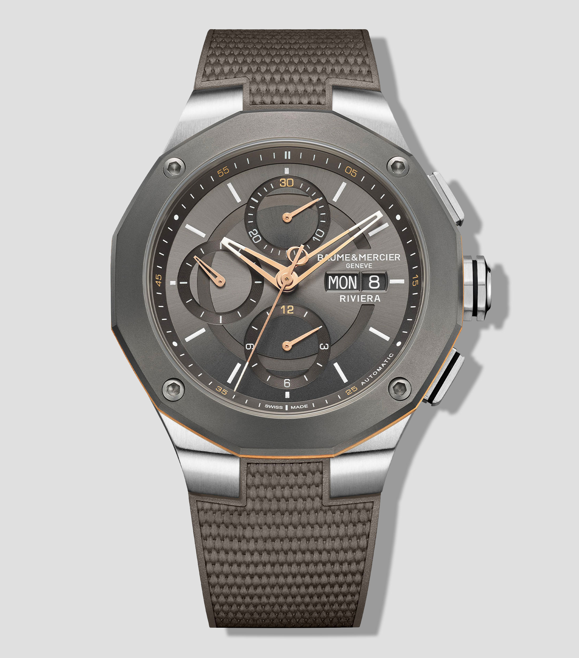 Reloj para Hombre Riviera deportivo, gris