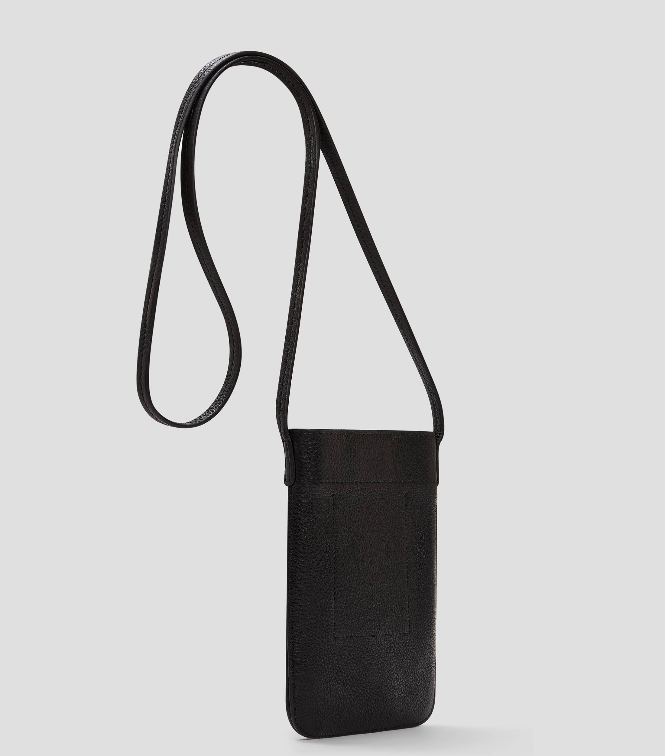 Porta celular negro en piel LadyPhone Mujer