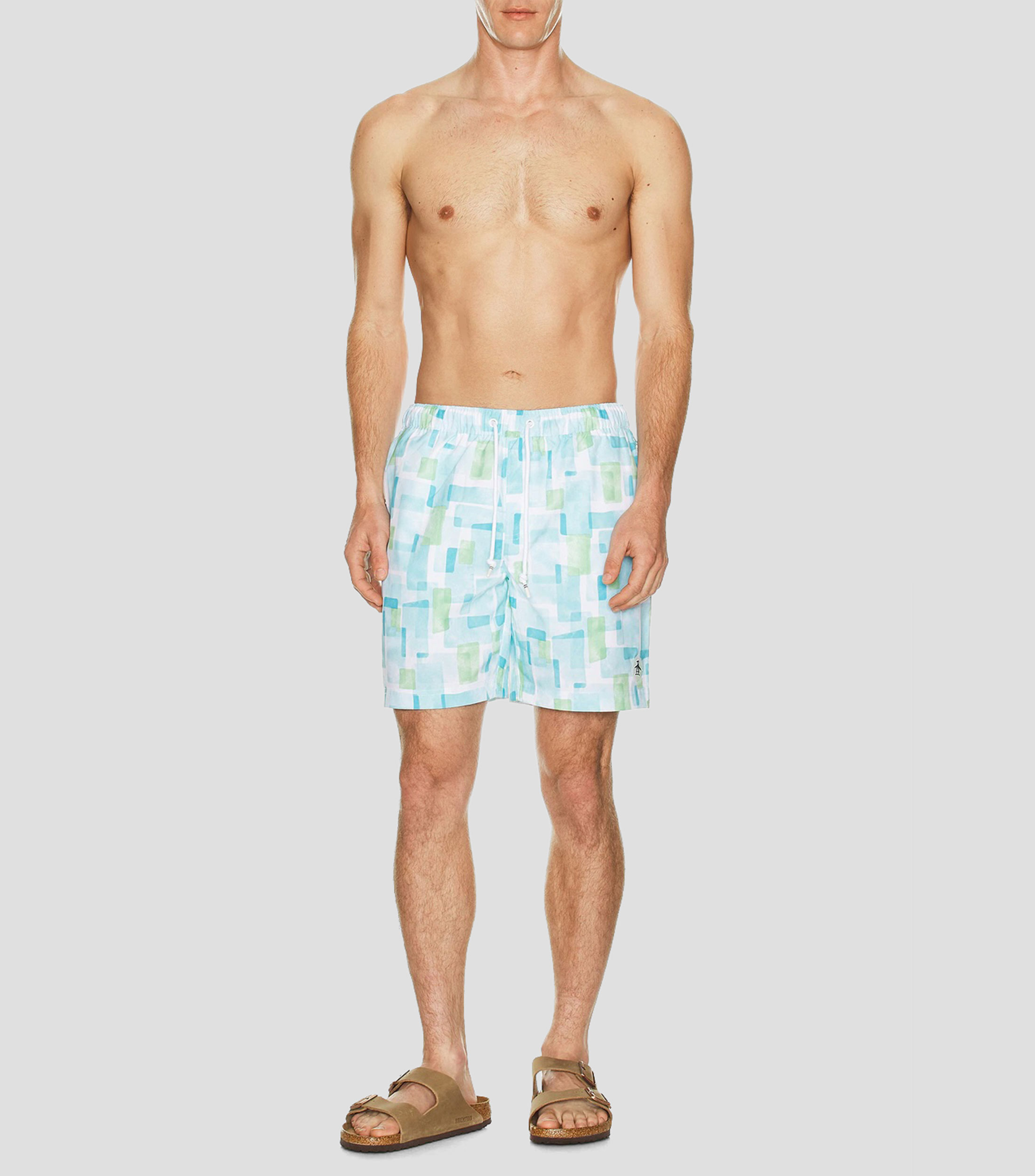 Traje de baño largo estampado Hombre
