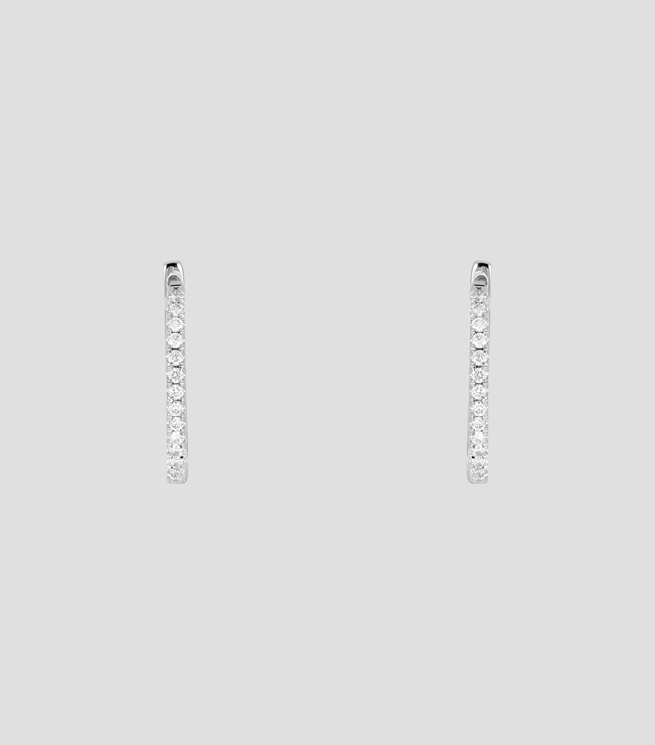 Aretes en Oro blanco de 18 Kilates con Diamante Mujer