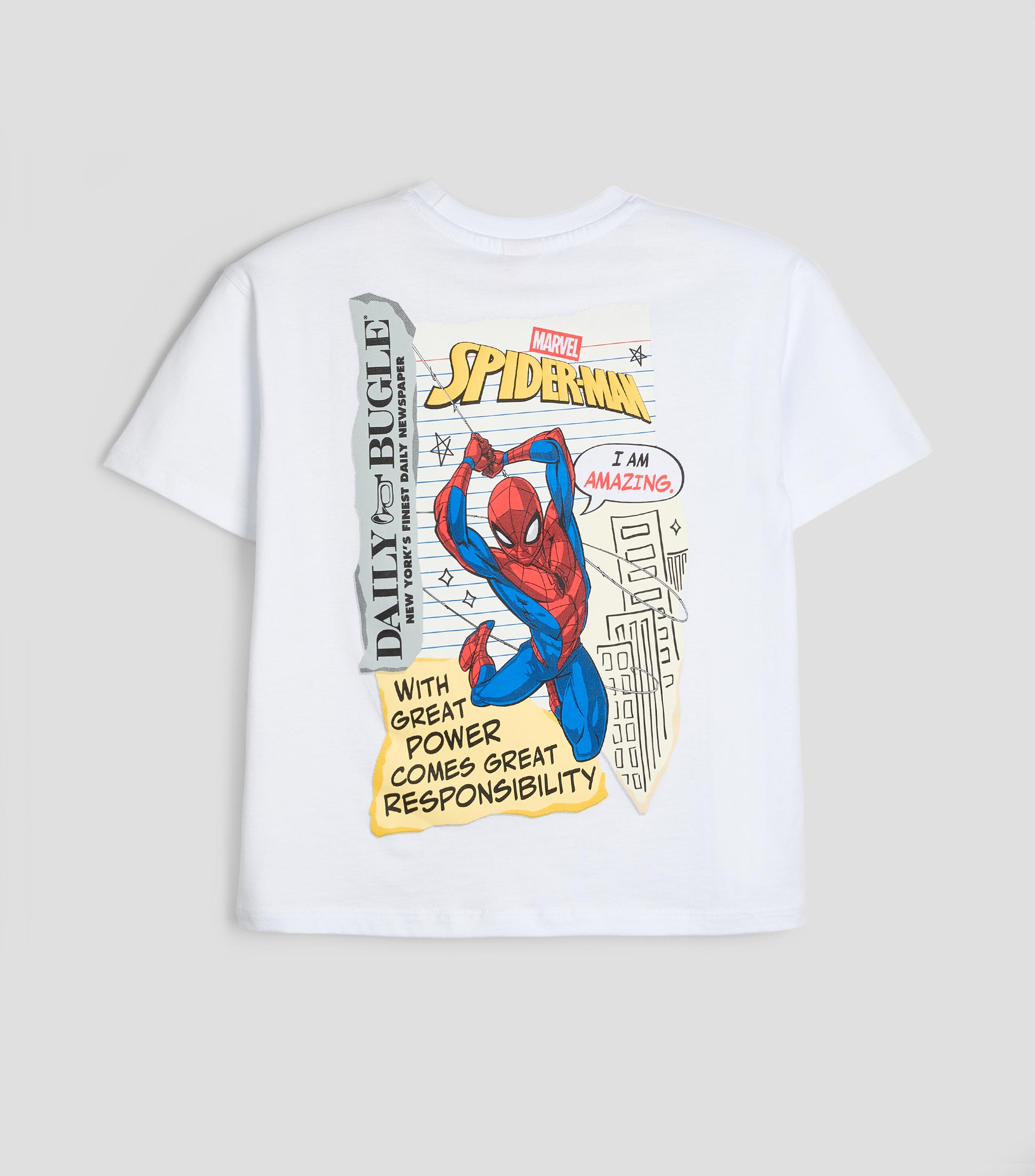 Playera cuello redondo manga corta estampada Niño