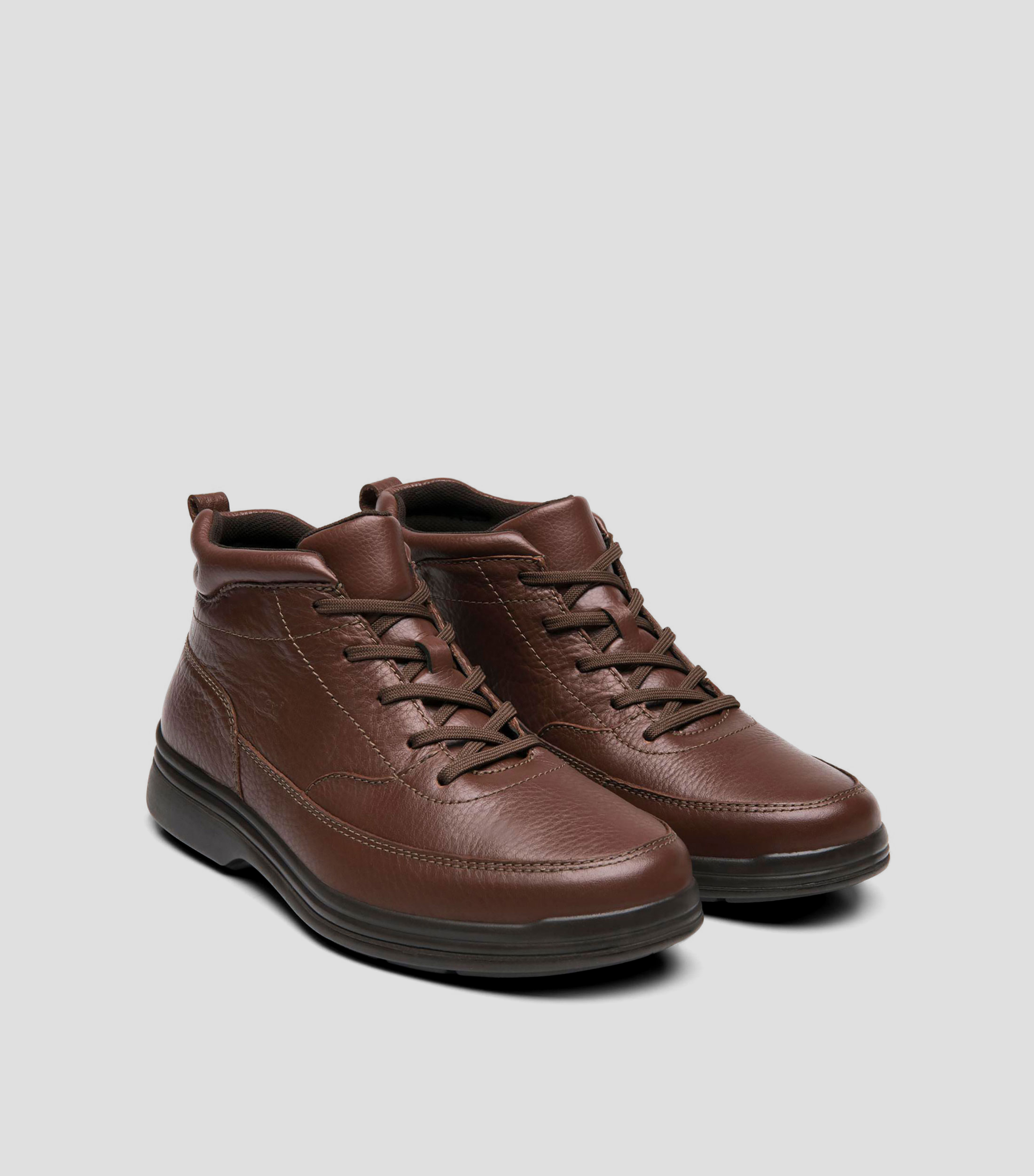 Botines casuales Yacht en piel con tacón bajo de media luna Hombre