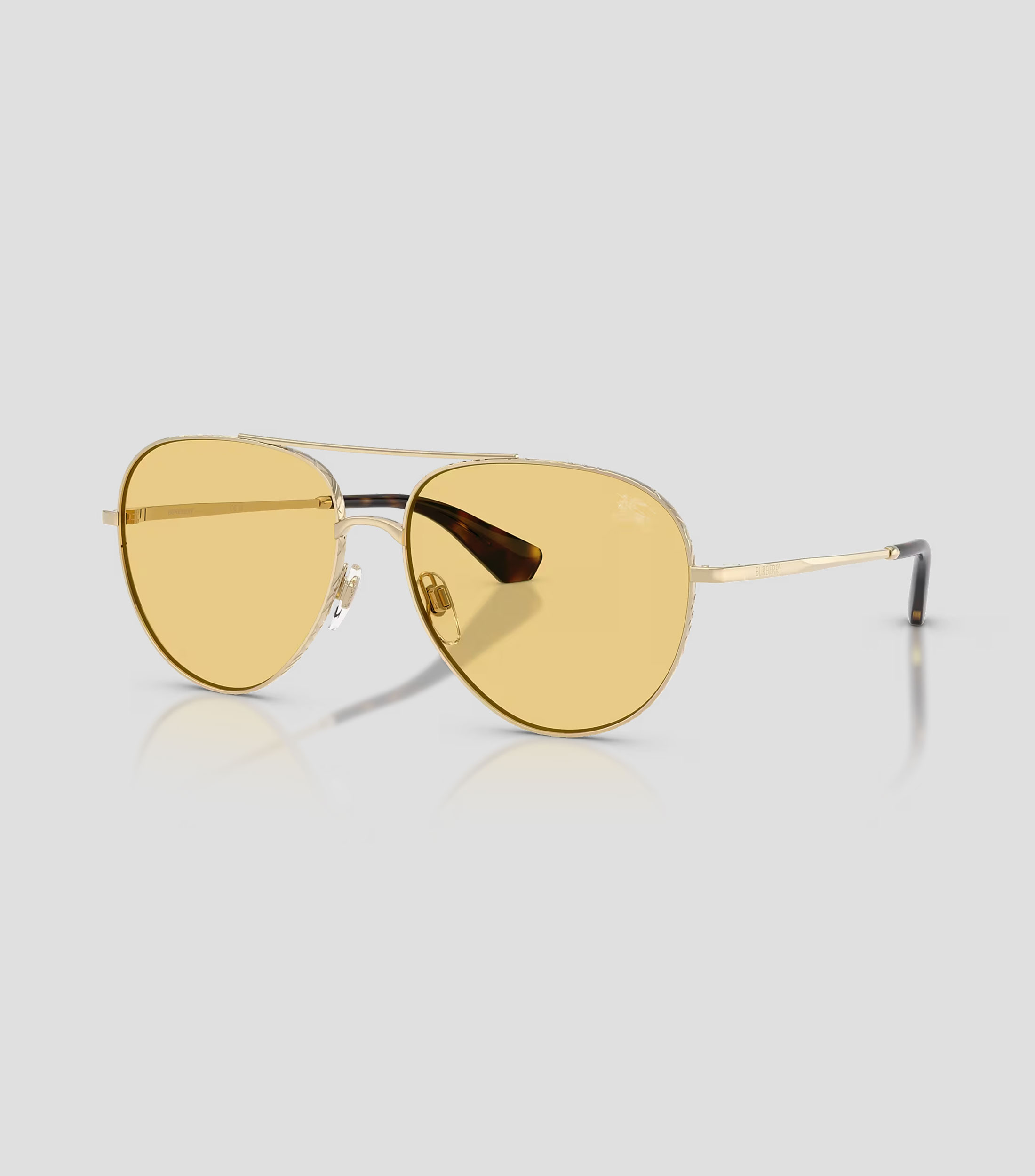 Lentes de sol aviador dorados Unisex