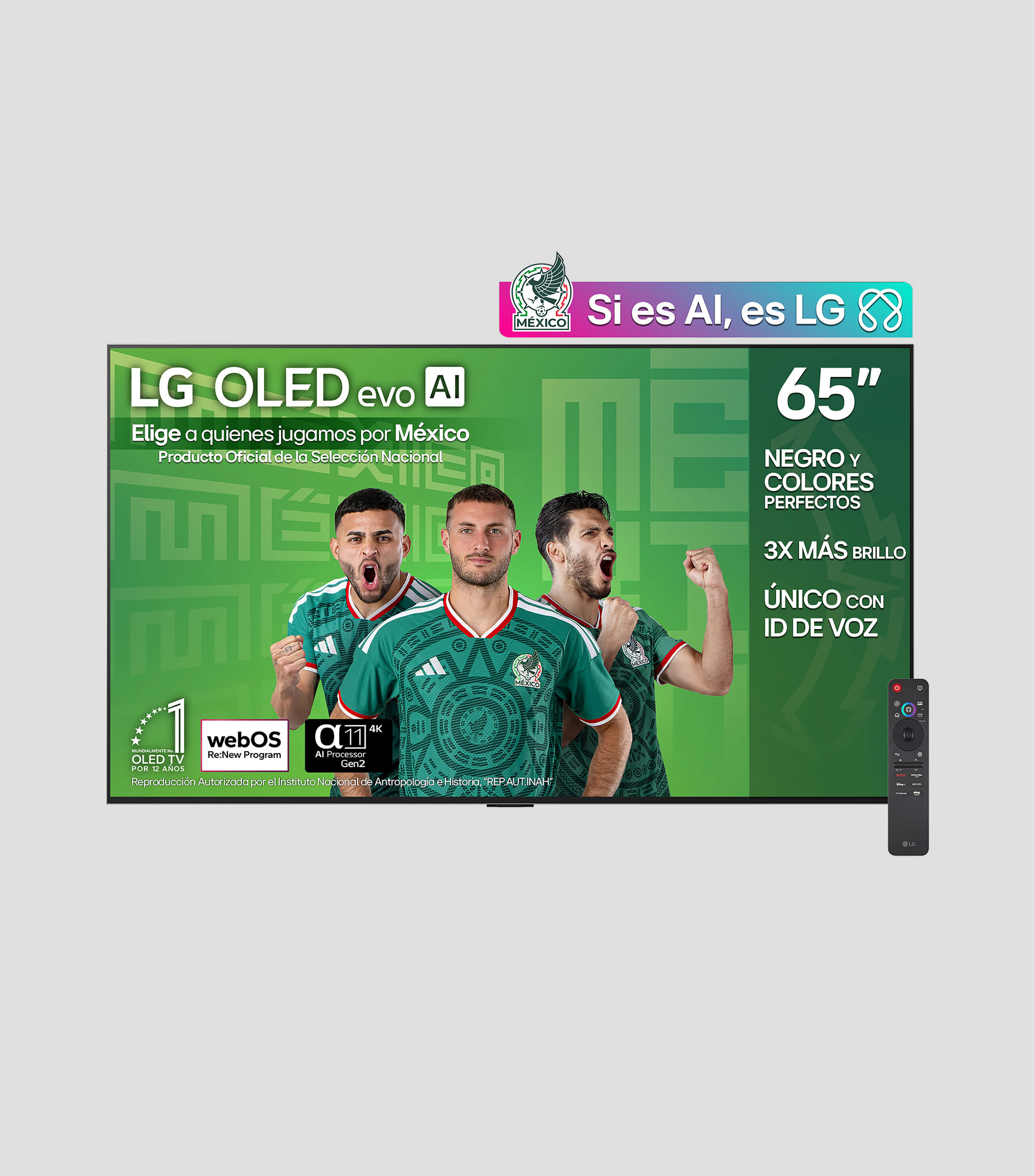 Pantalla 65 pulgadas plana OLED Evo AI G5 4K SMART TV 2025