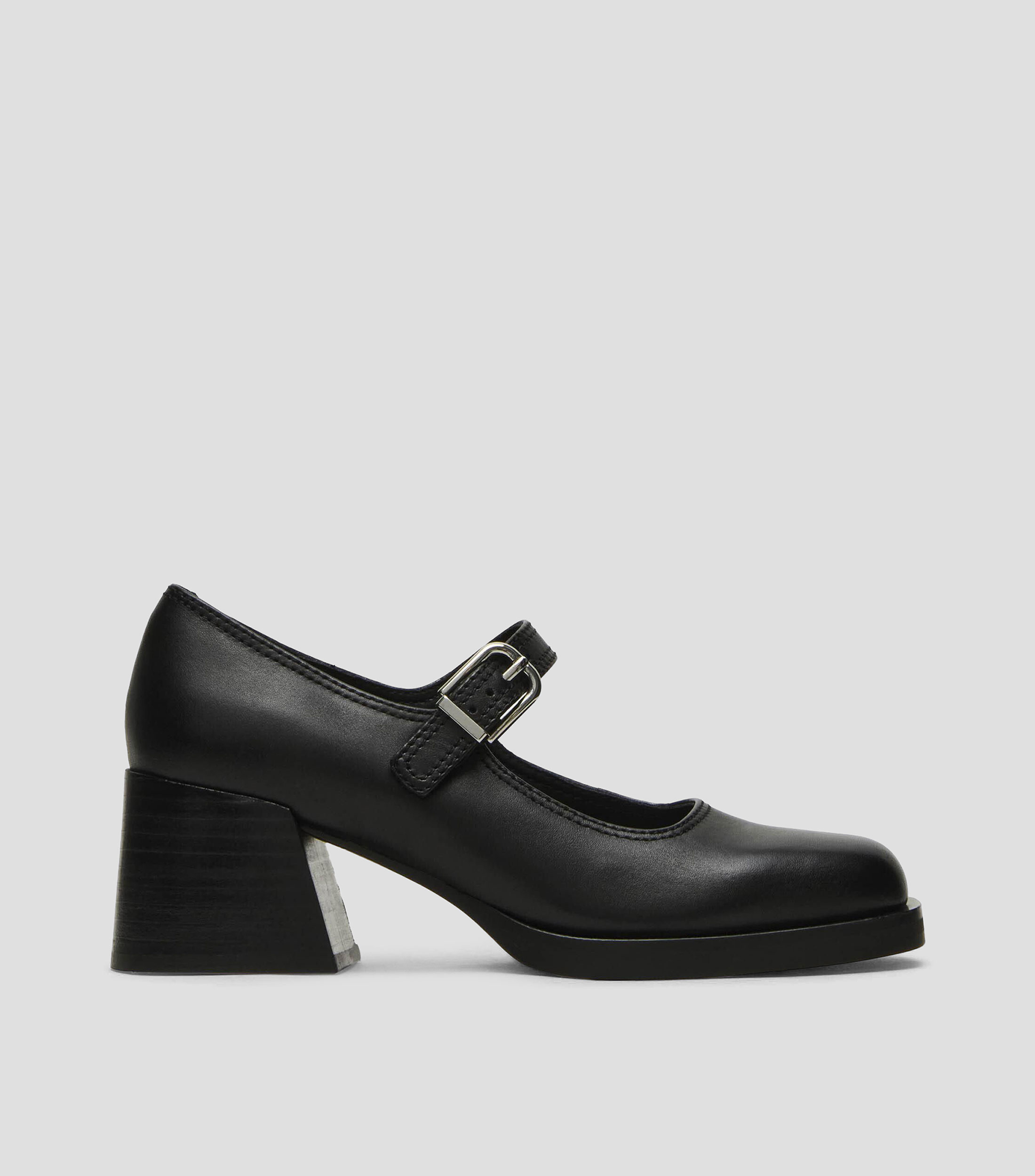 Zapatillas de tacón mediano cuadrado Mujer