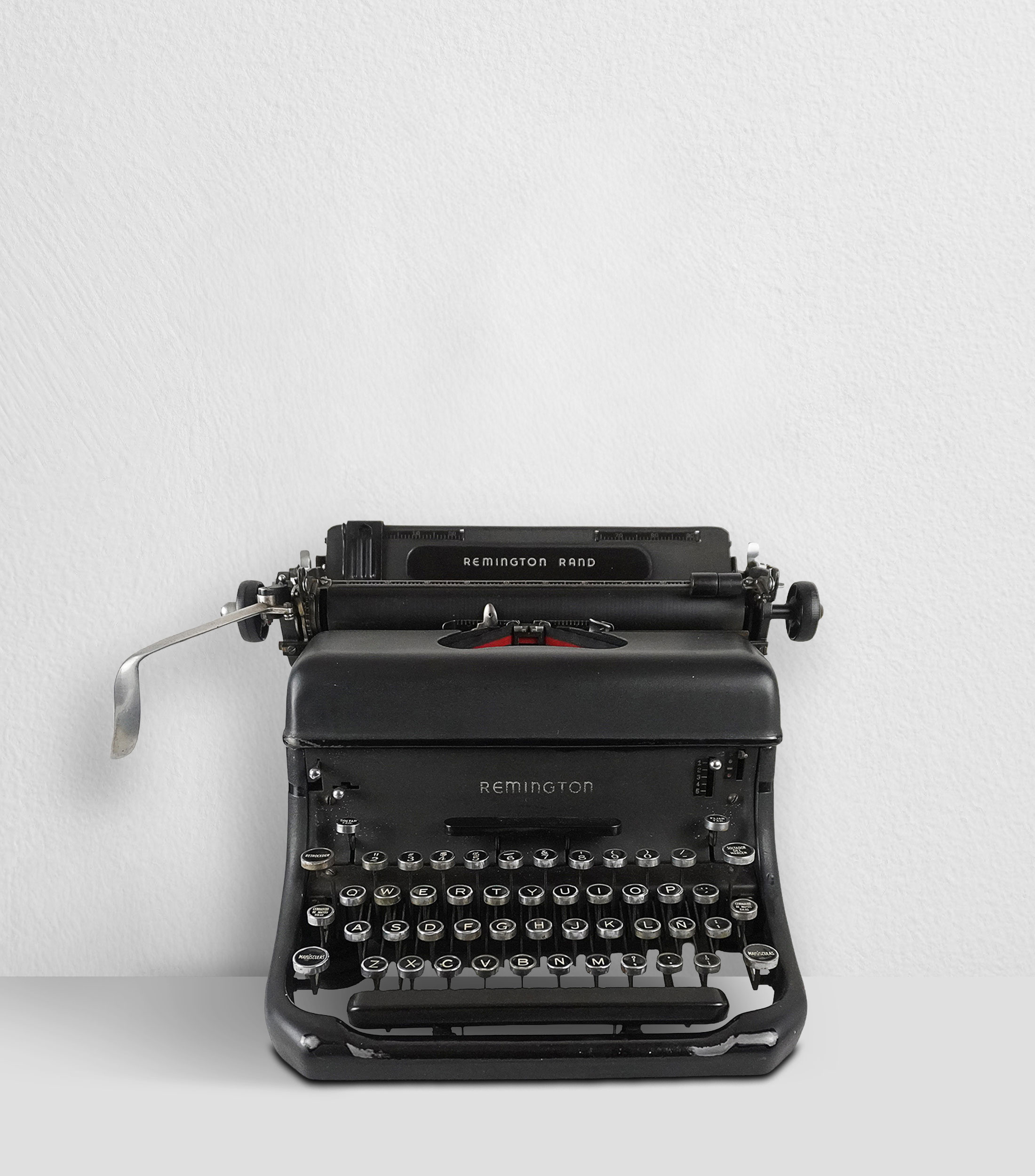 Máquina de escribir decorativa Remington Rand en metal