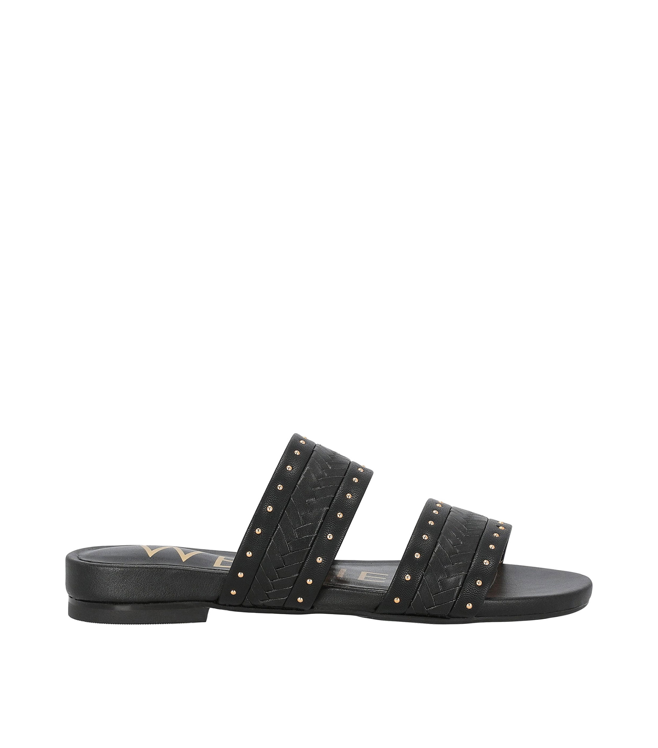 Westies: Sandalias negras con tac?�n bajo ancho Mujer | El Palacio de Hierro