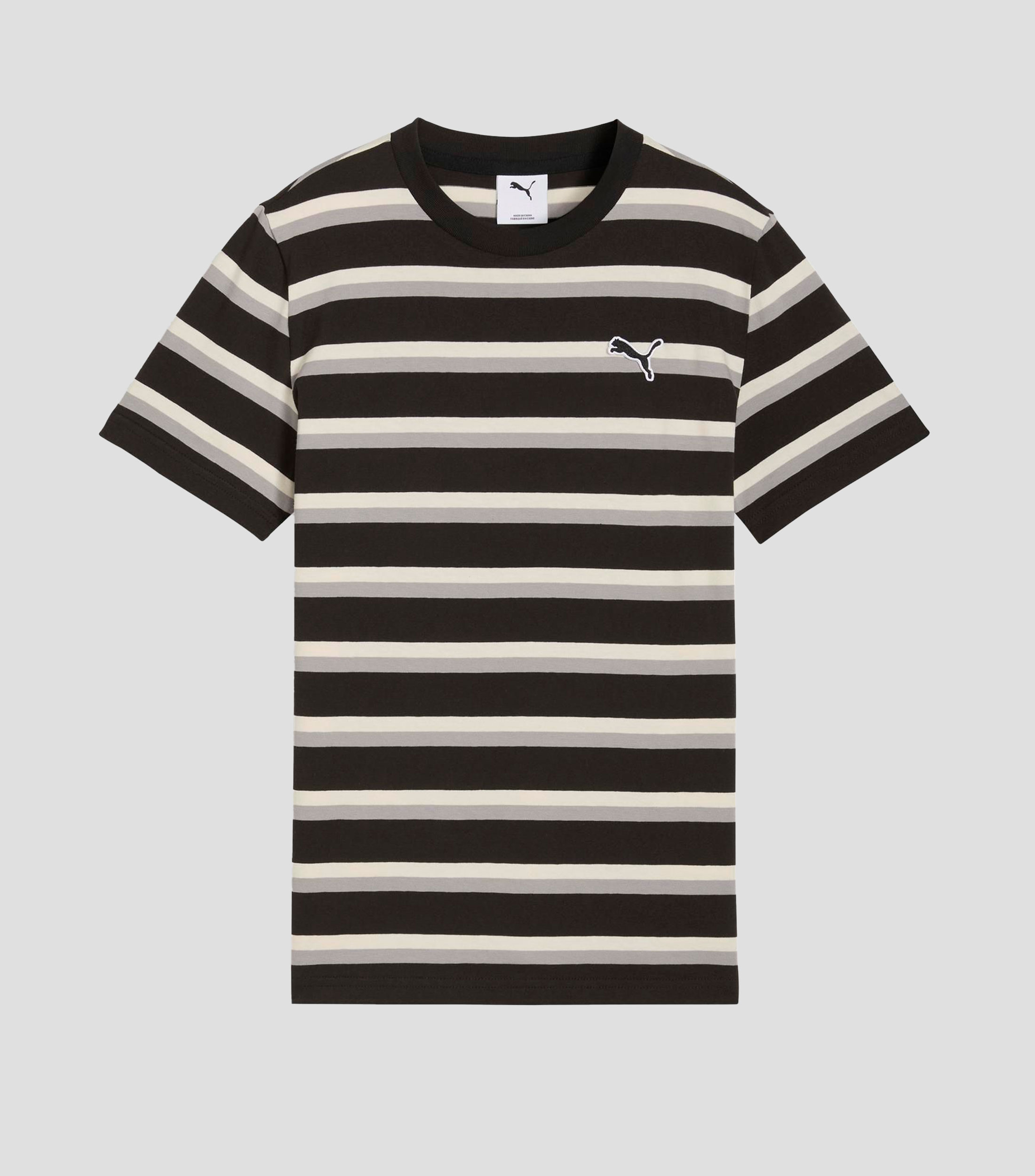 Playera cuello redondo manga corta ESS Elevated con rayas Niño
