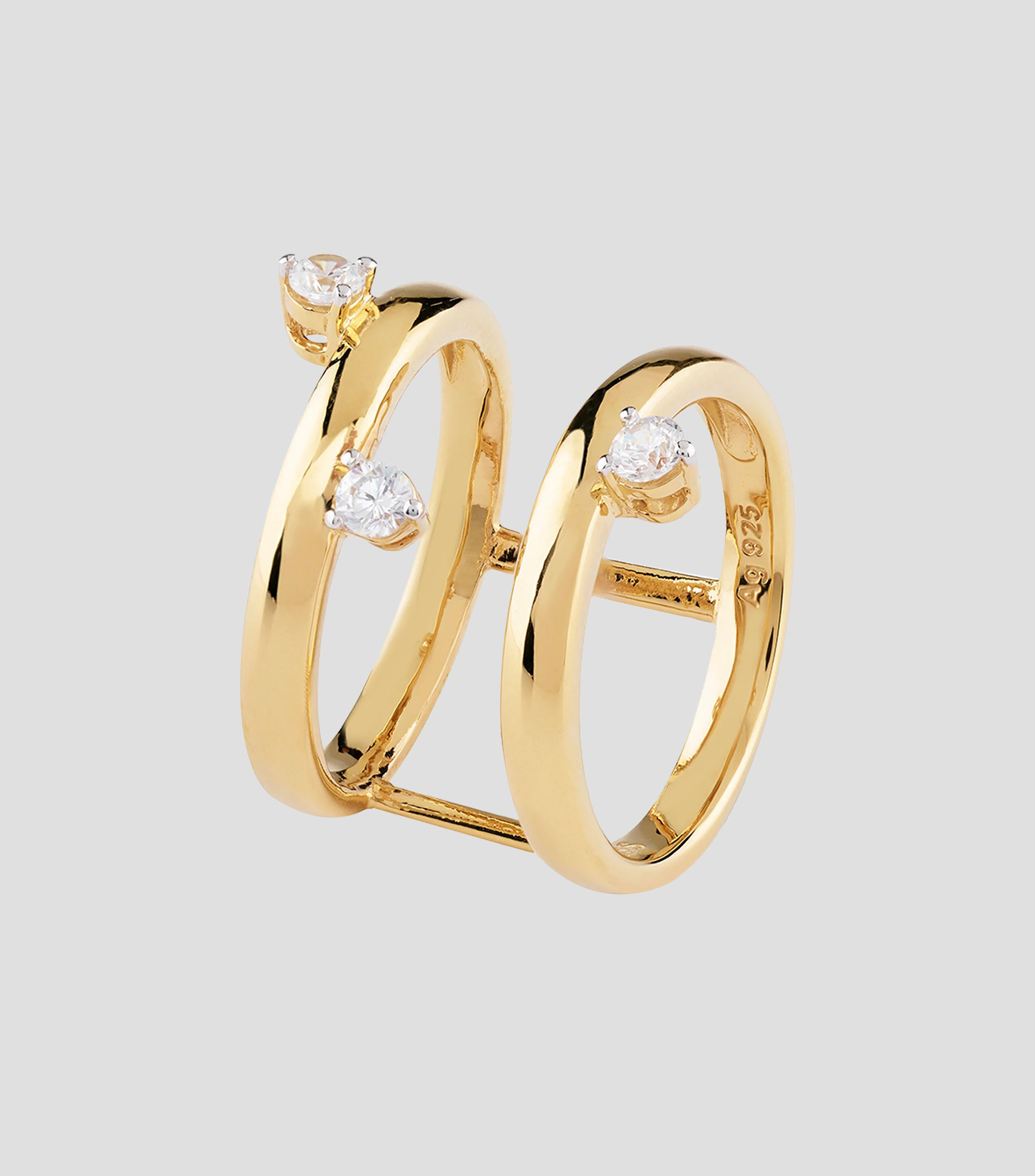 Anillo en Plata con Cristales Mujer