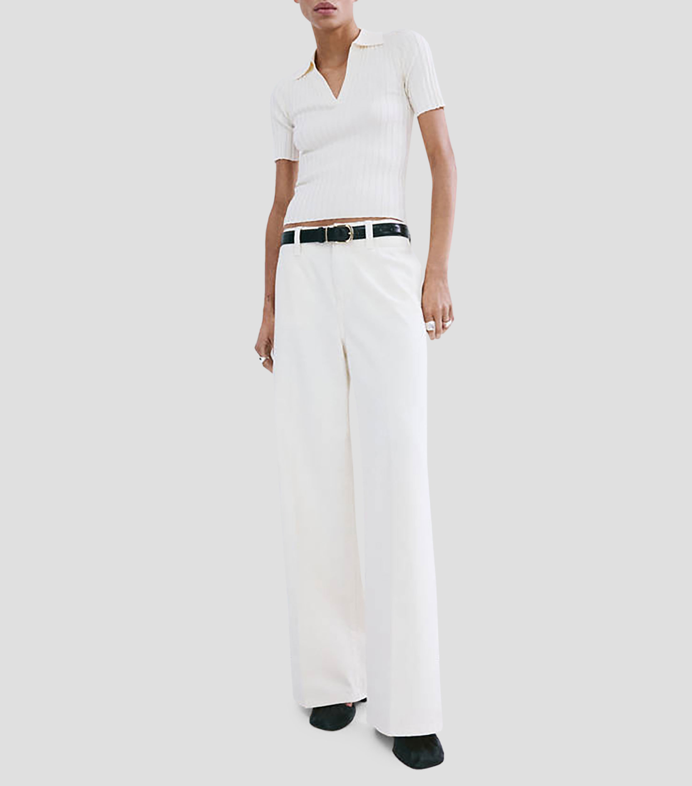 Suéter cuello polo Mujer