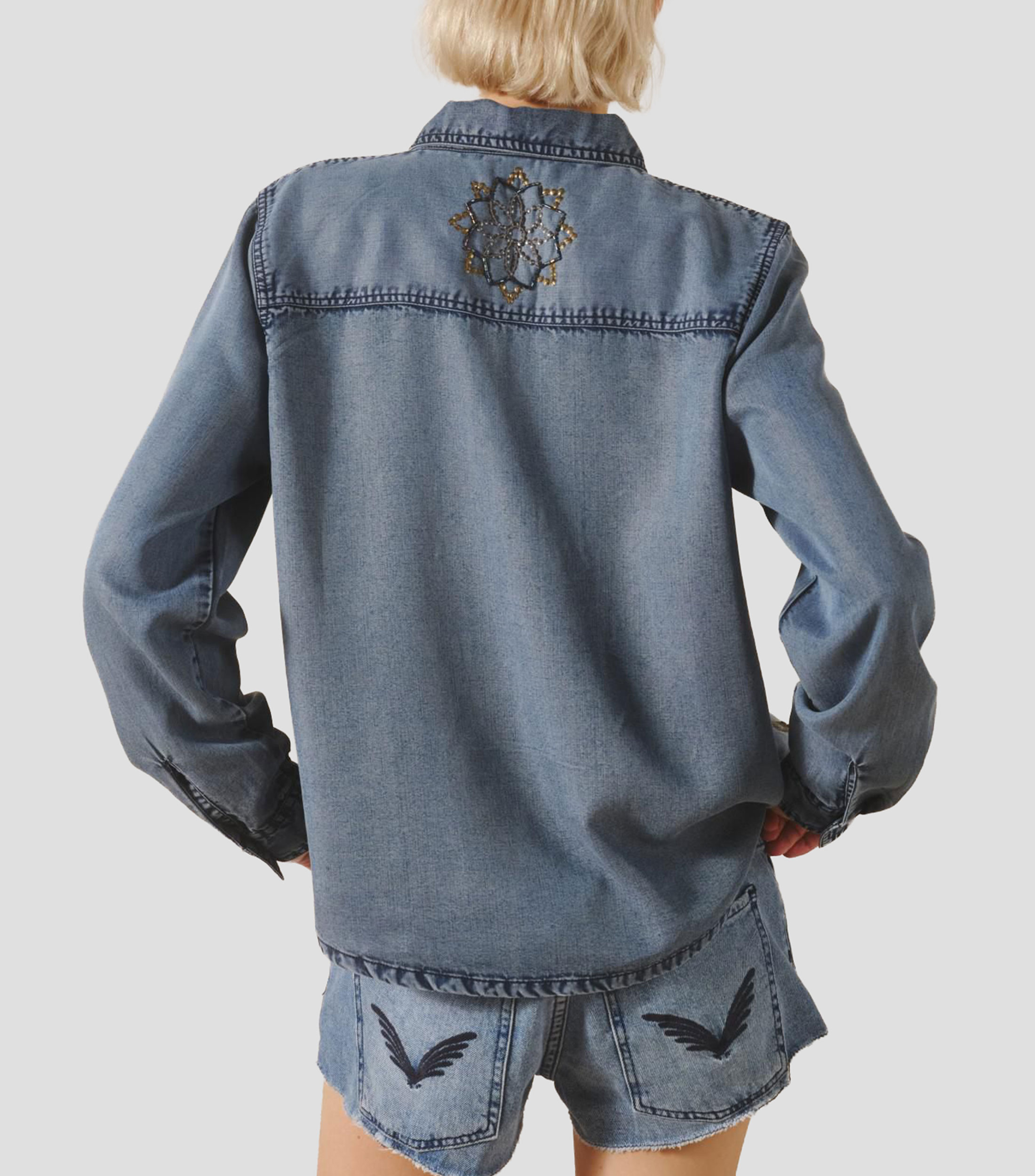 Camisa fantasía manga larga Mujer