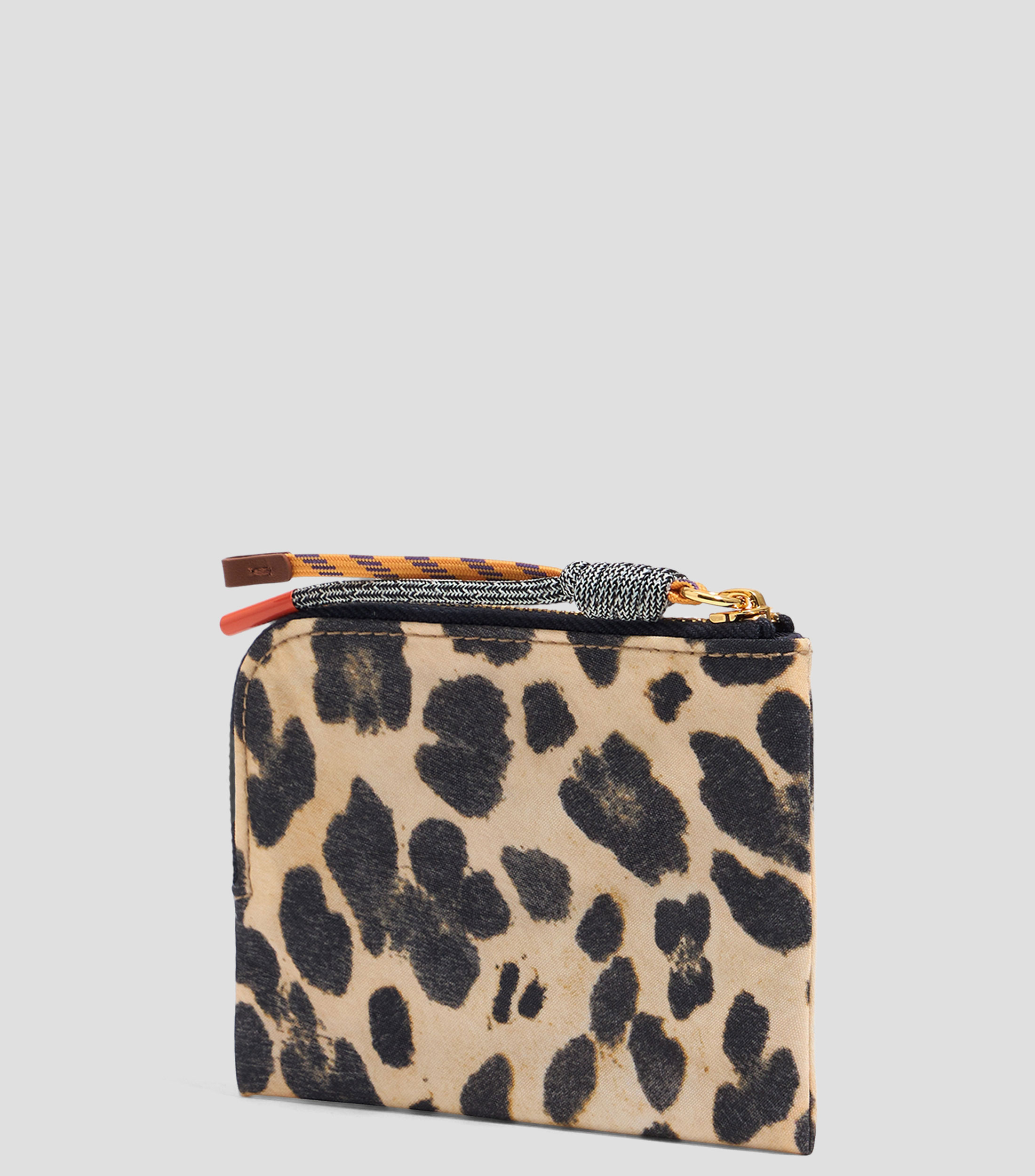 Monedero en piel leopardo Mujer