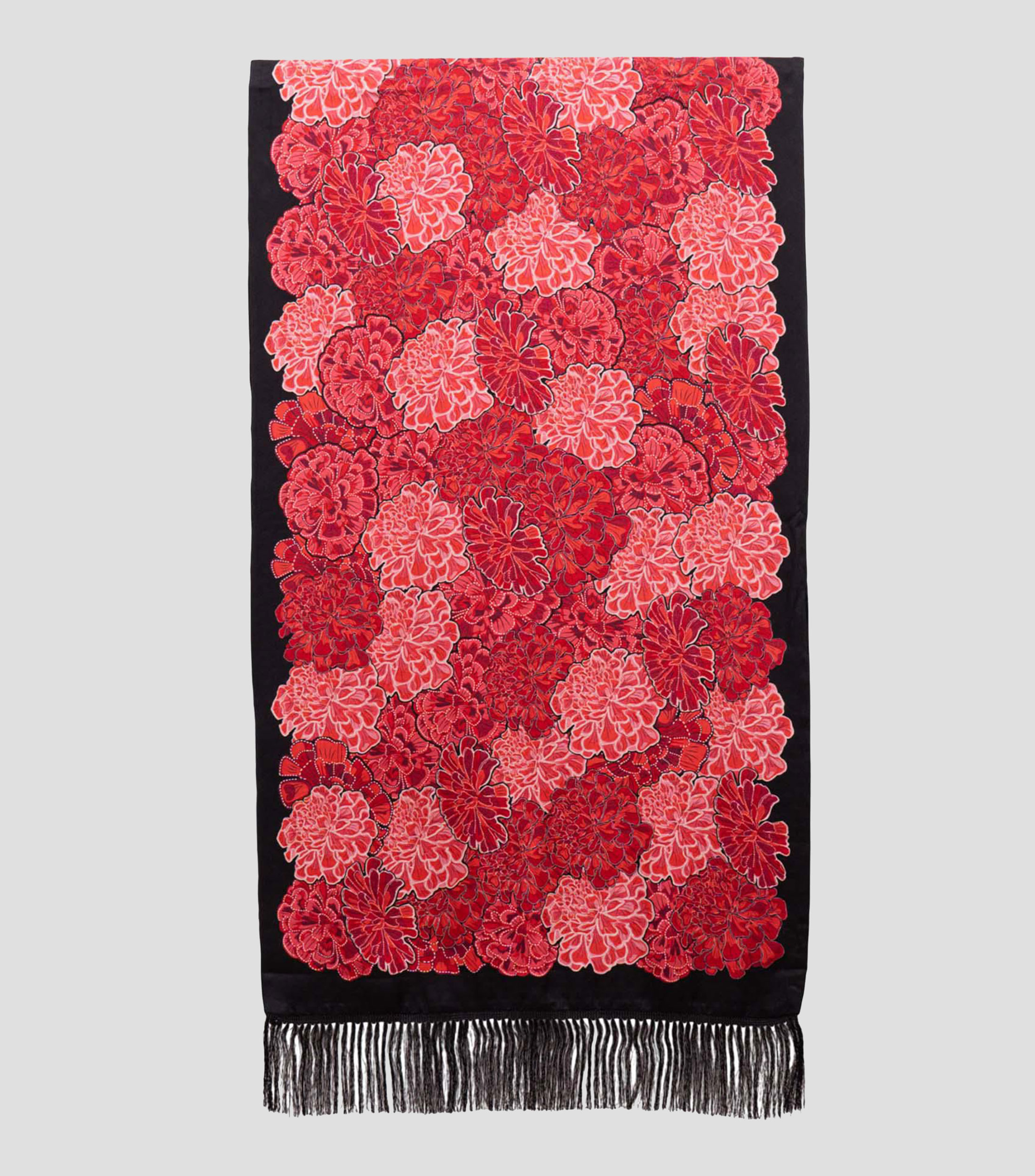 Chalina roja estampada Mujer