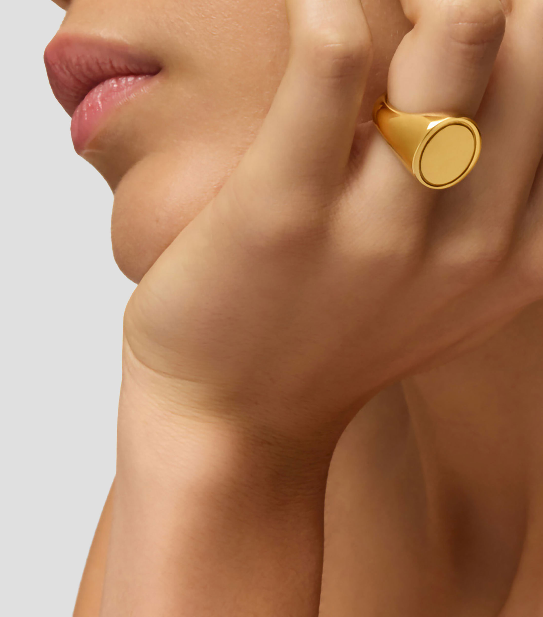 Anillo en plata sello Mujer